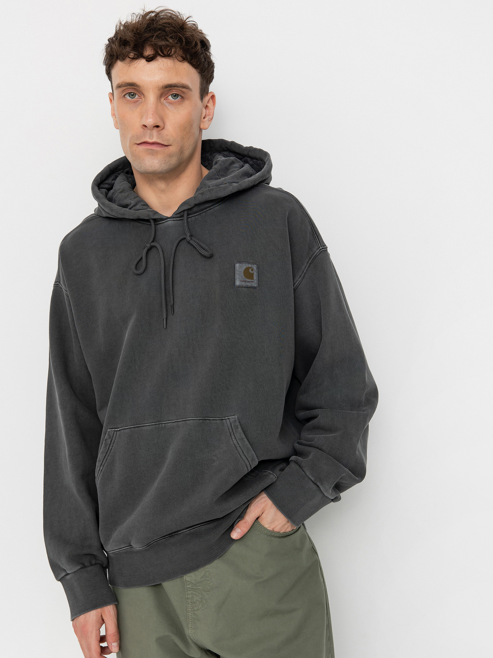 Mikina s kapucňou Carhartt WIP Nelson HD (graphite)