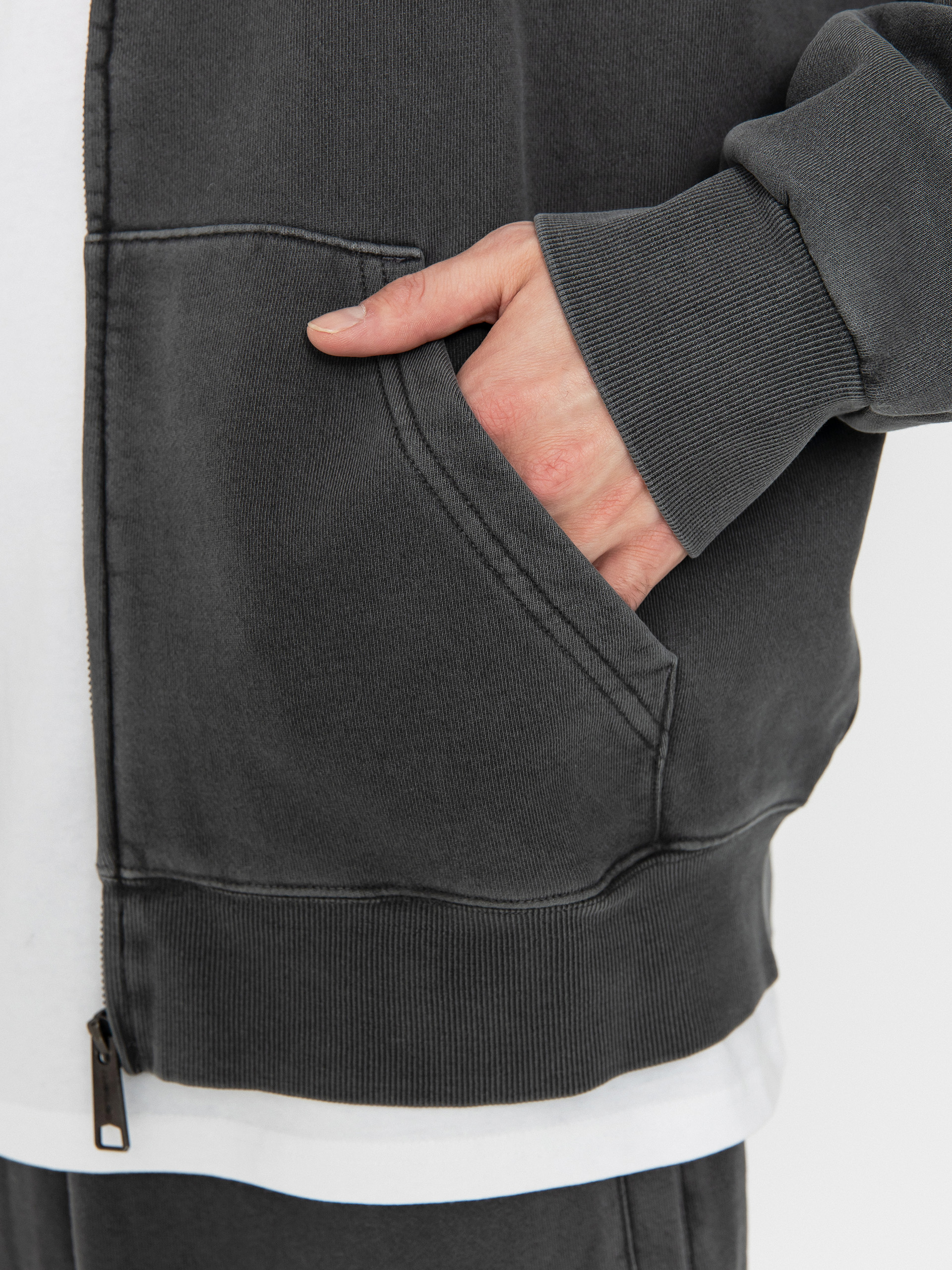 Mikina s kapucňou Carhartt WIP Nelson ZHD (graphite)