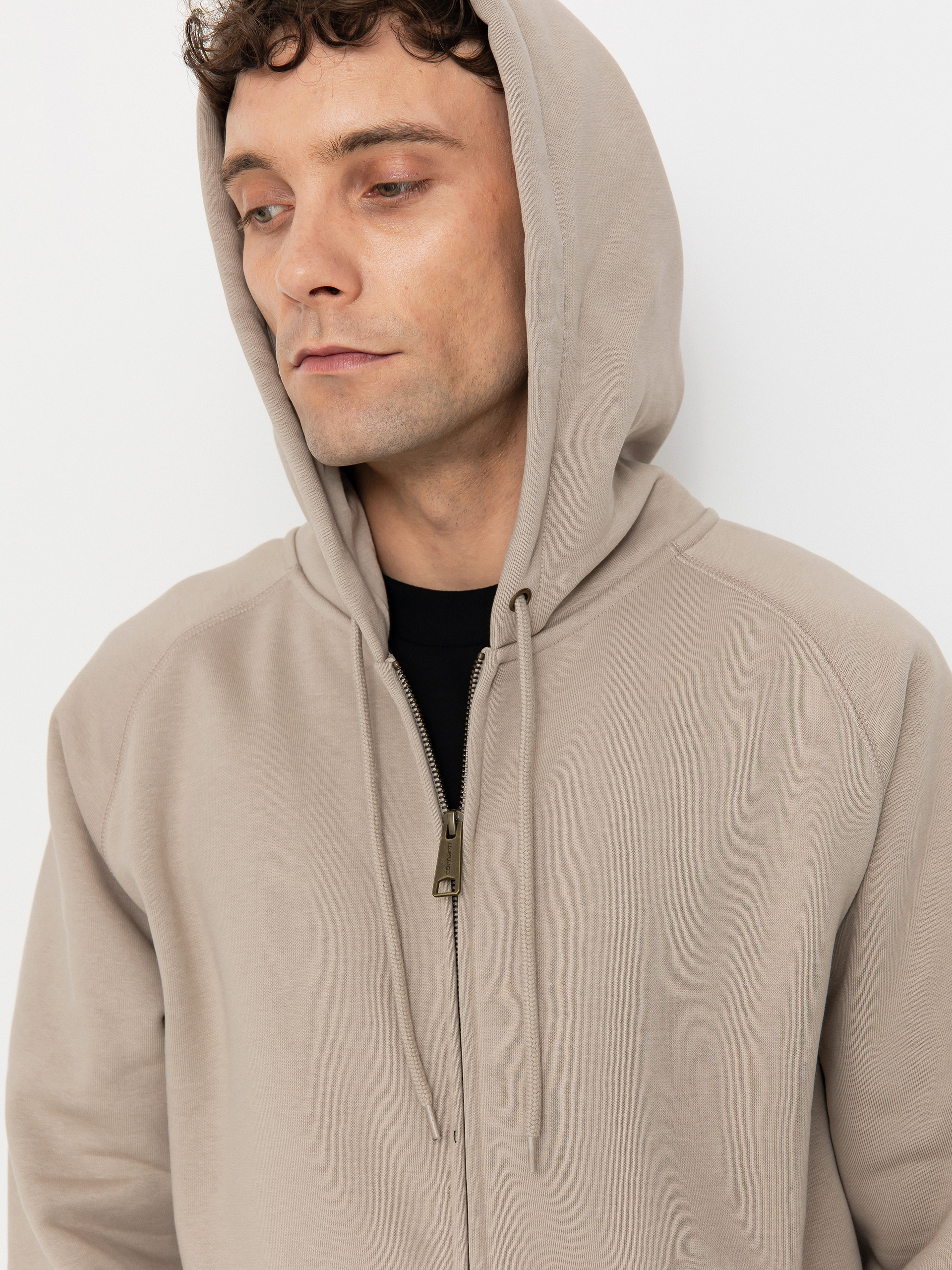 Mikina s kapucňou Carhartt WIP Chase ZHD (dusky beige/gold)