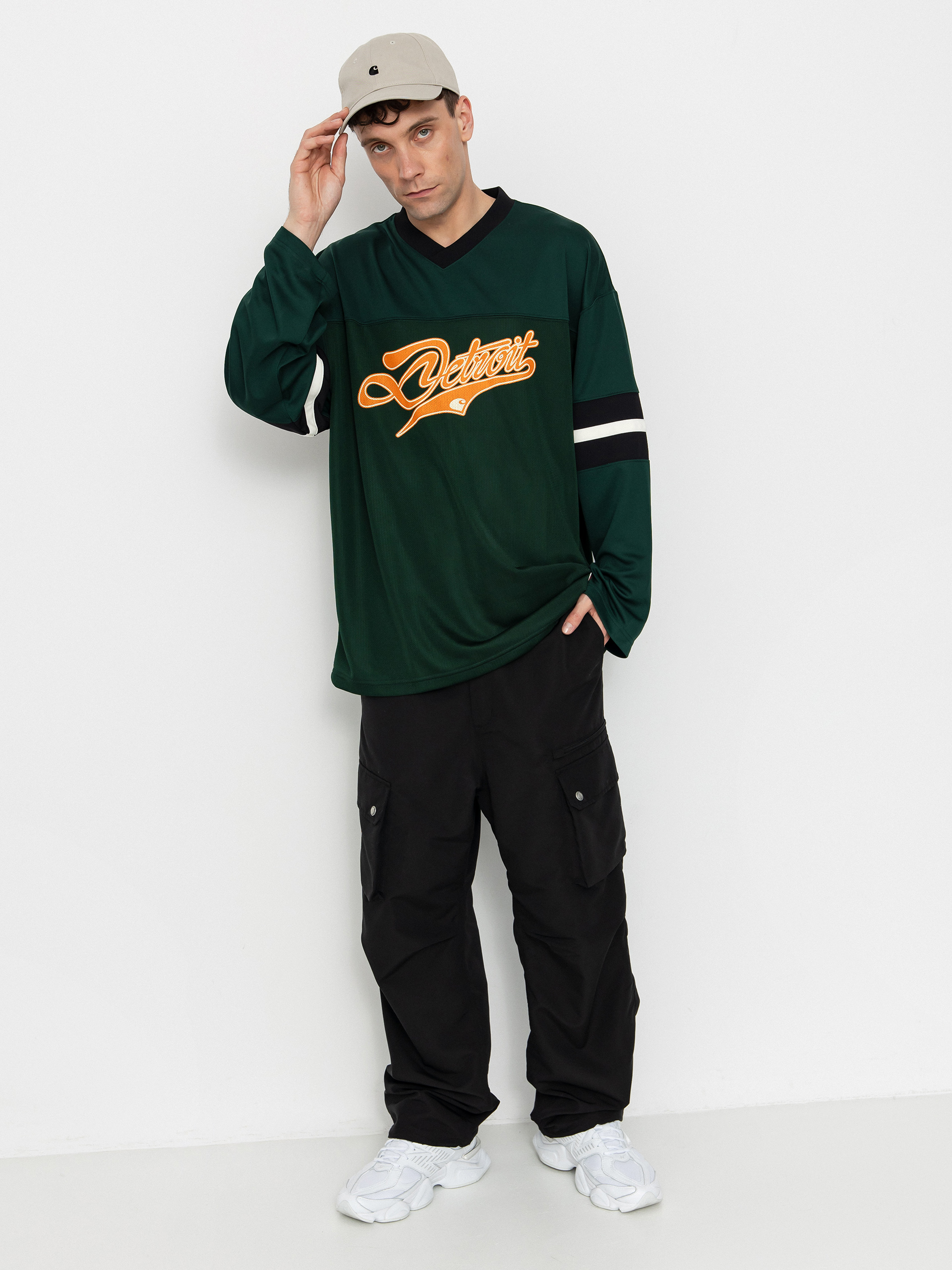 Triko Carhartt WIP Detroit Mesh (conifer/black/wax)