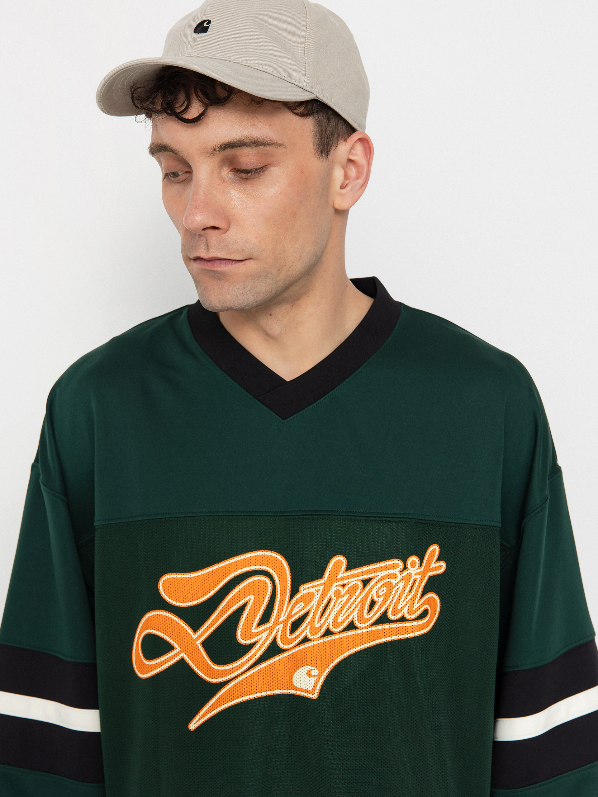 Triko Carhartt WIP Detroit Mesh (conifer/black/wax)