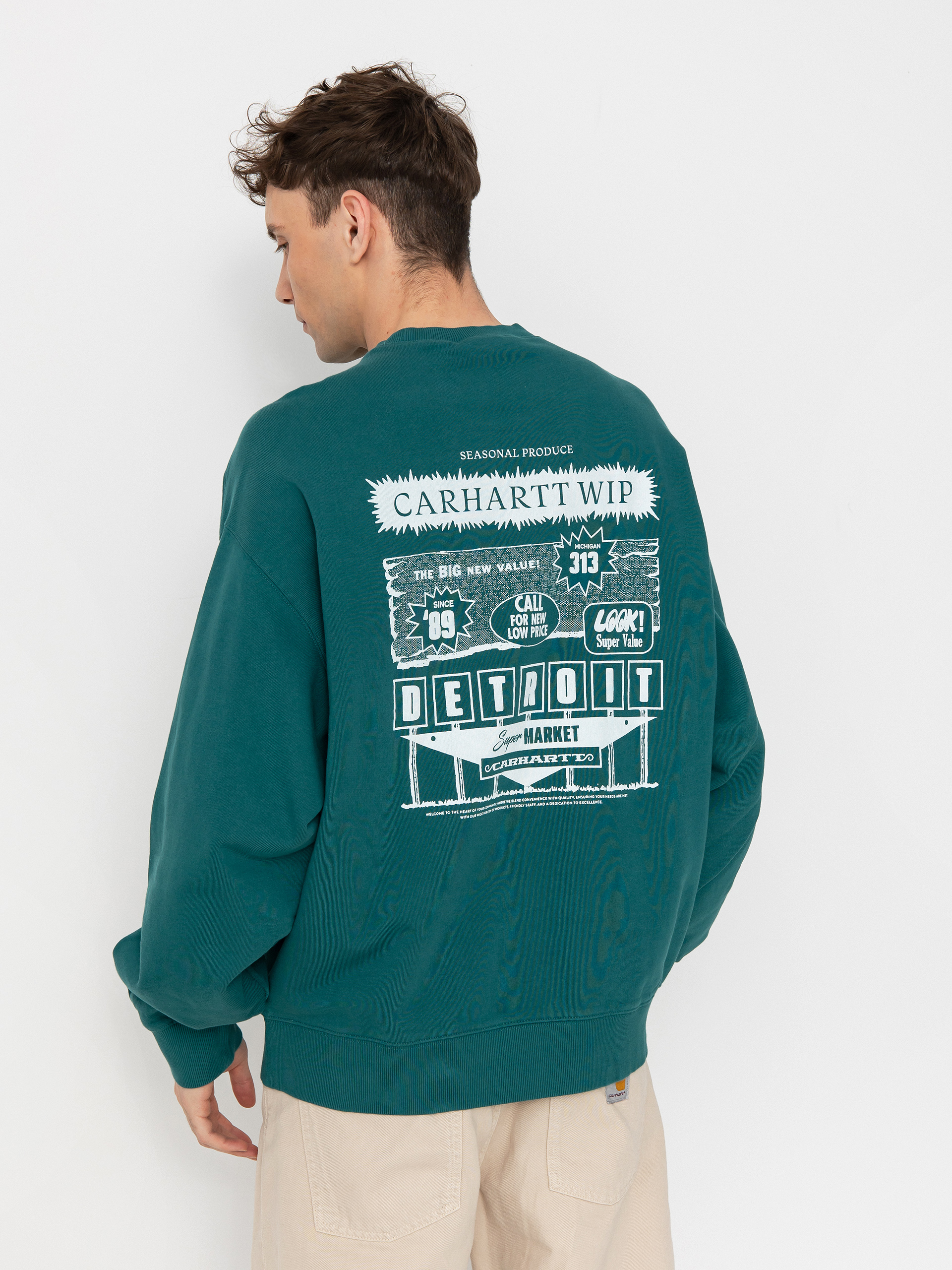 Mikina Carhartt WIP Catalogue (rainforest/white)