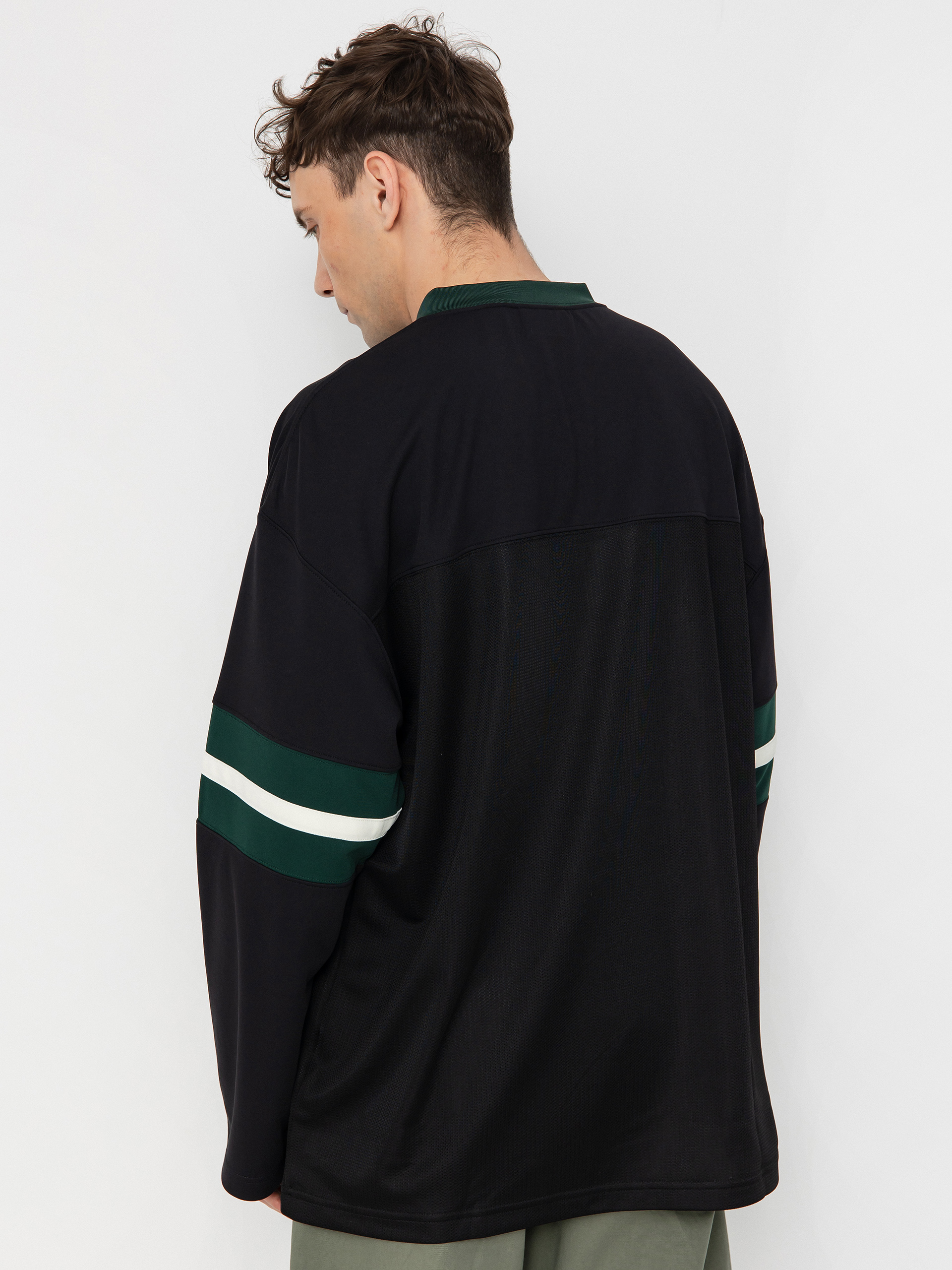 Triko Carhartt WIP Detroit Mesh (black/conifer/wax)