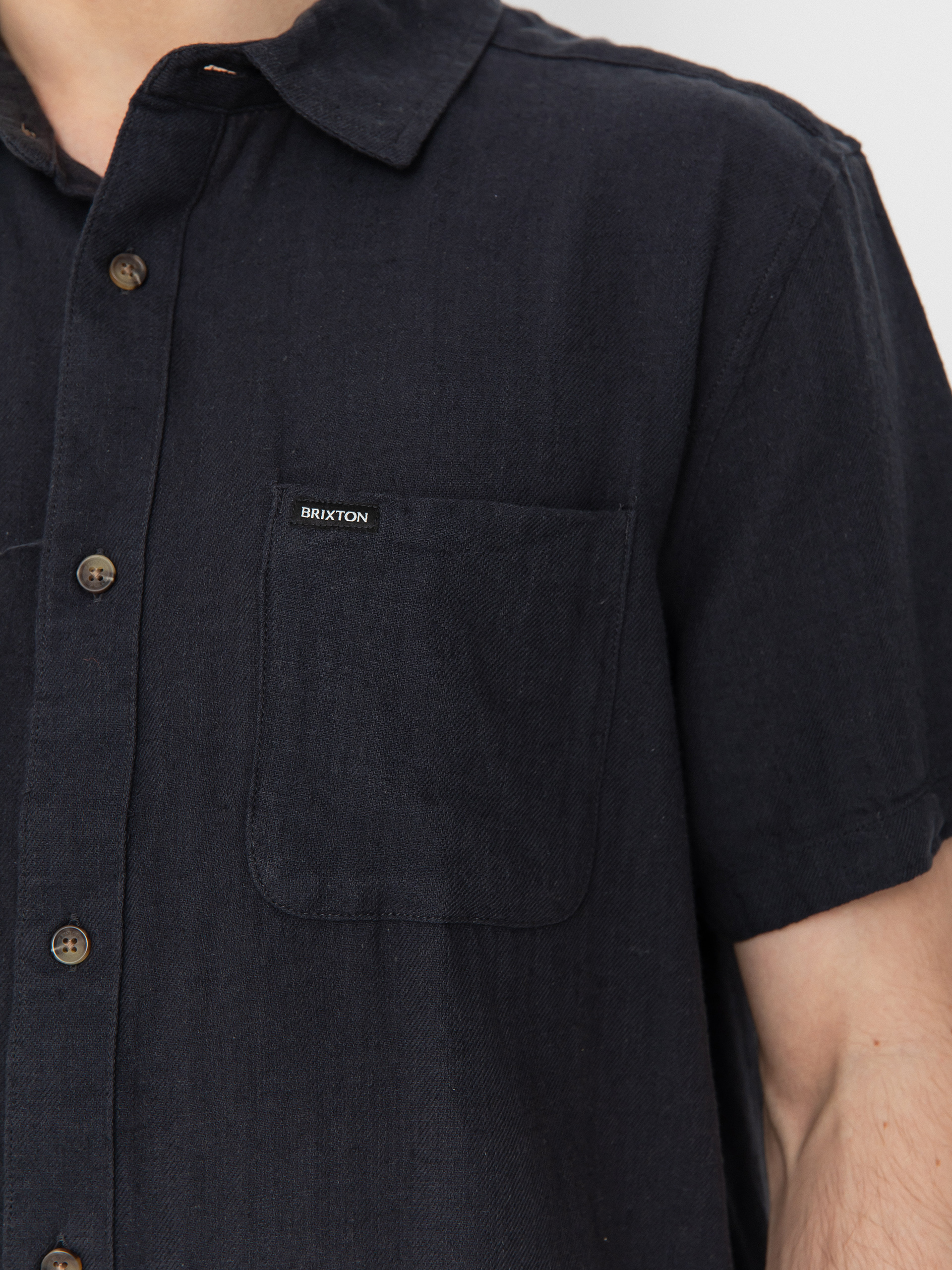 Košeľa Brixton Charter Org Cttn (washed black)