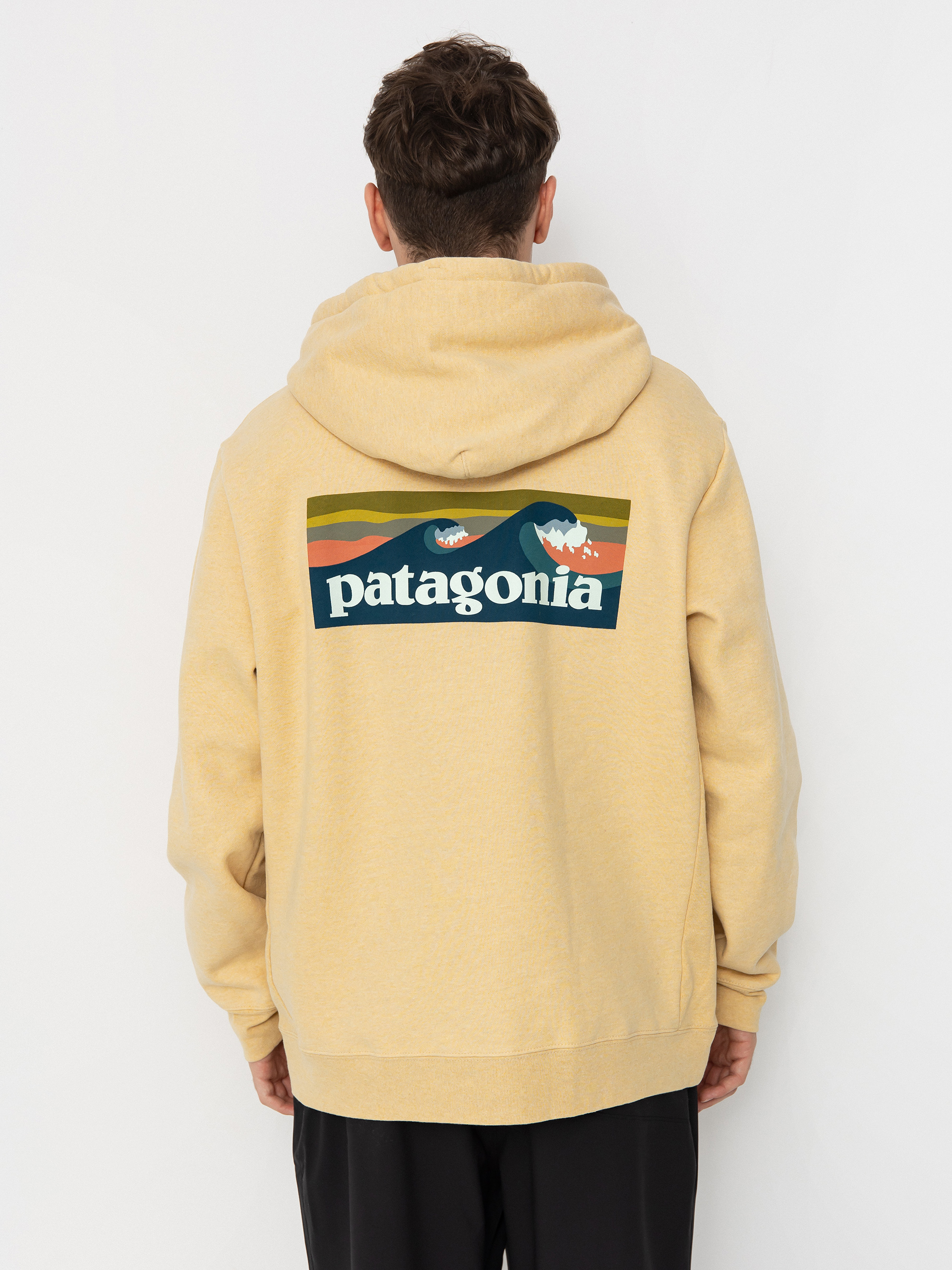 Mikina s kapucňou Patagonia Boardshort Logo Uprisal HD (beeswax tan)