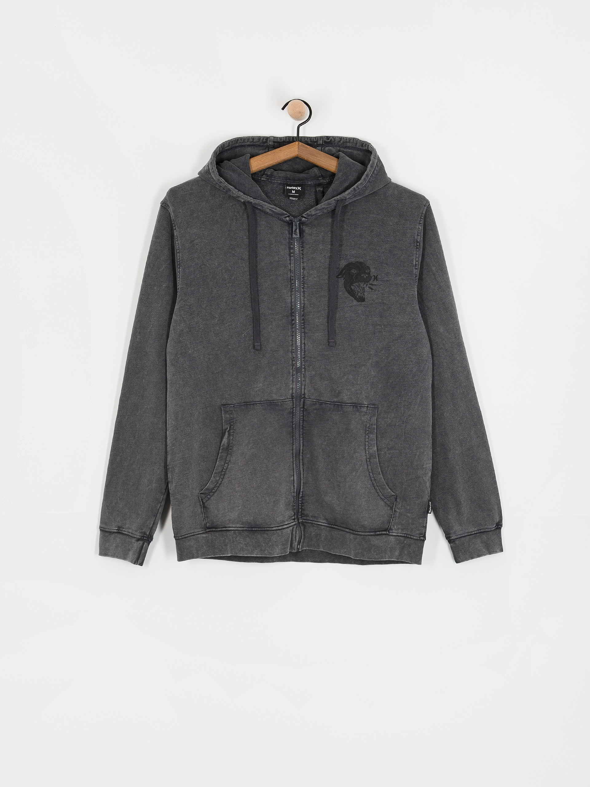 Mikina s kapucňou Hurley Sider ZHD (dark stone grey)