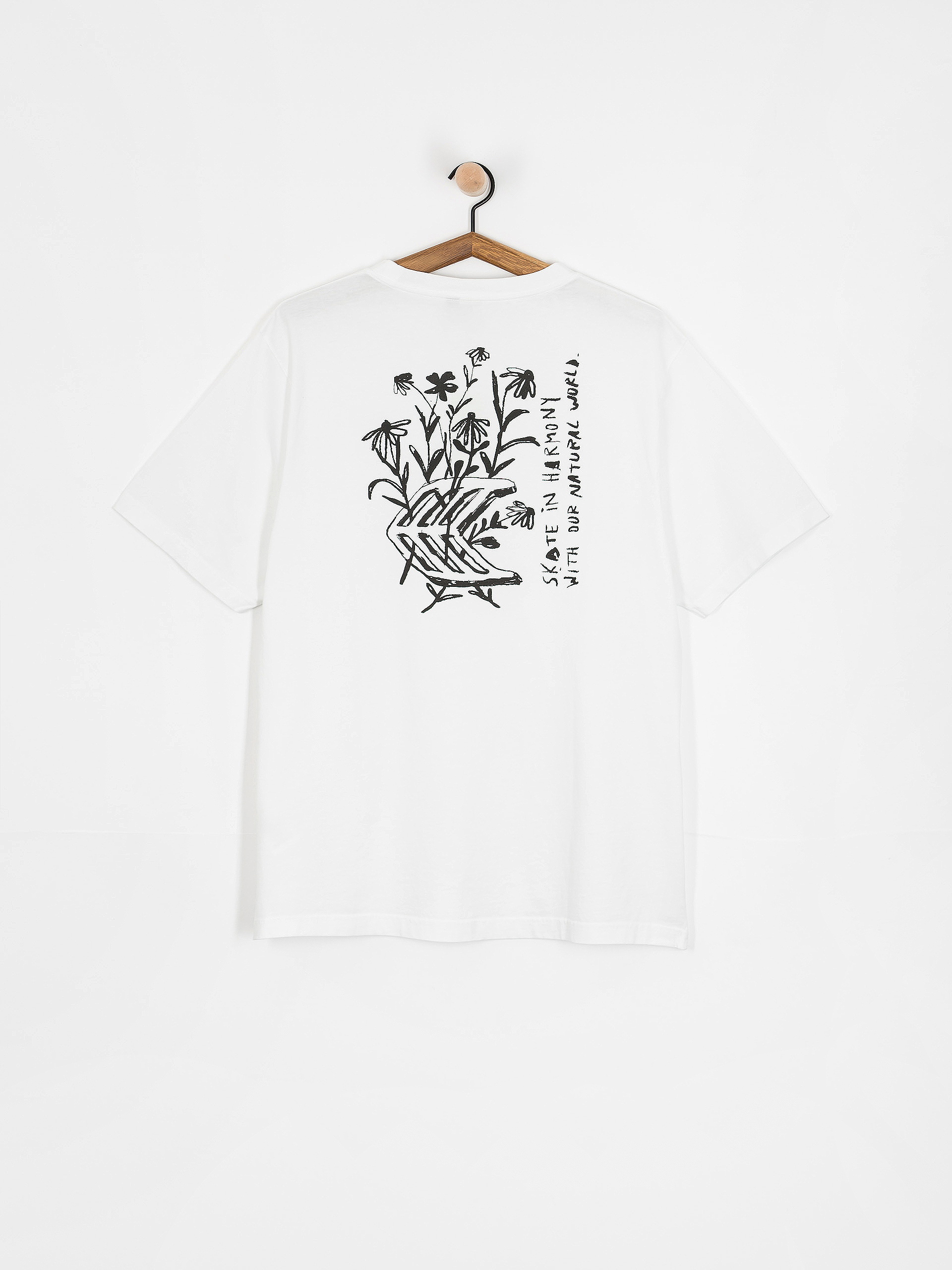 Tričko Cariuma Conté Flowers (off white)