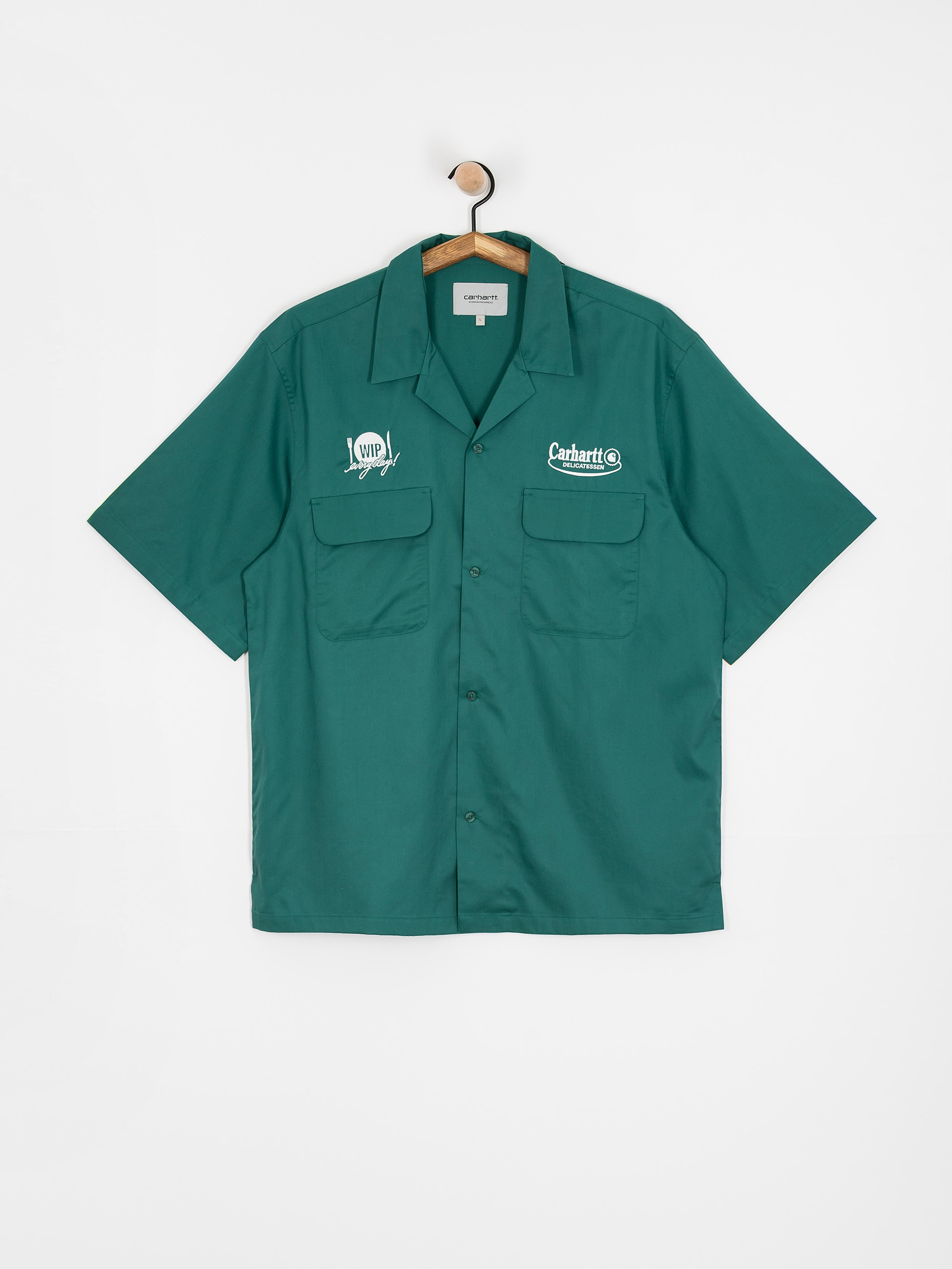 Košeľa Carhartt WIP Deli (rainforest/white)