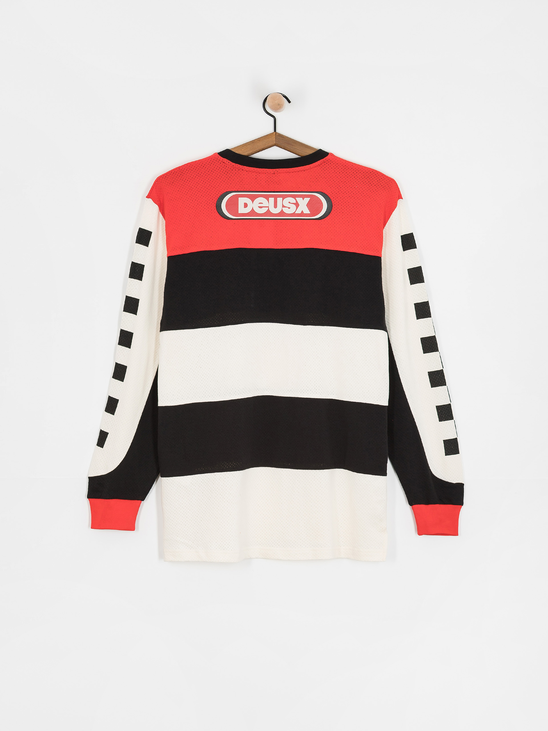 Tričko Deus Ex Machina Vilander Moto Jersey (valiant red combo)