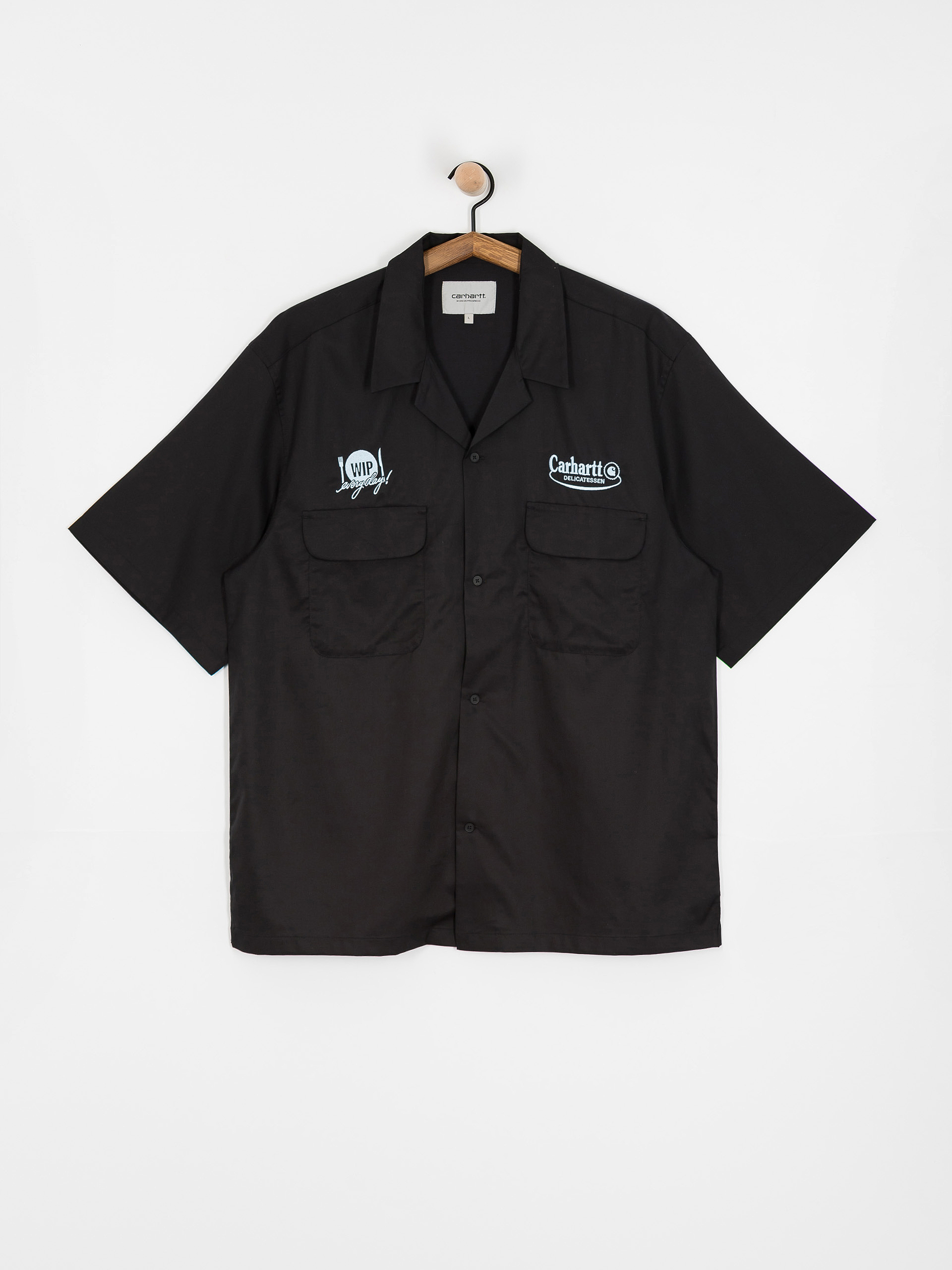 Košeľa Carhartt WIP Deli (black/bluebird)