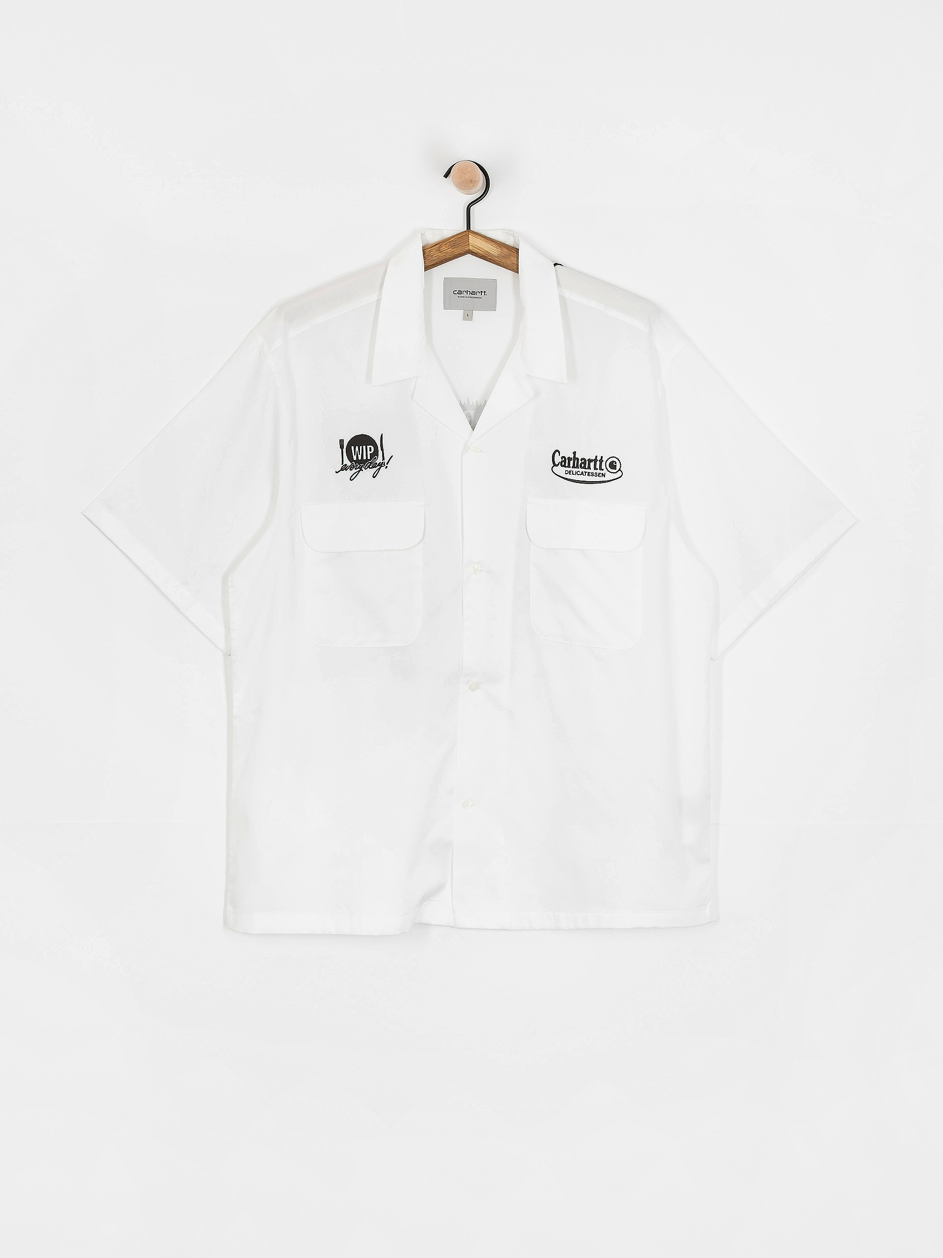 Košeľa Carhartt WIP Deli (white/black)