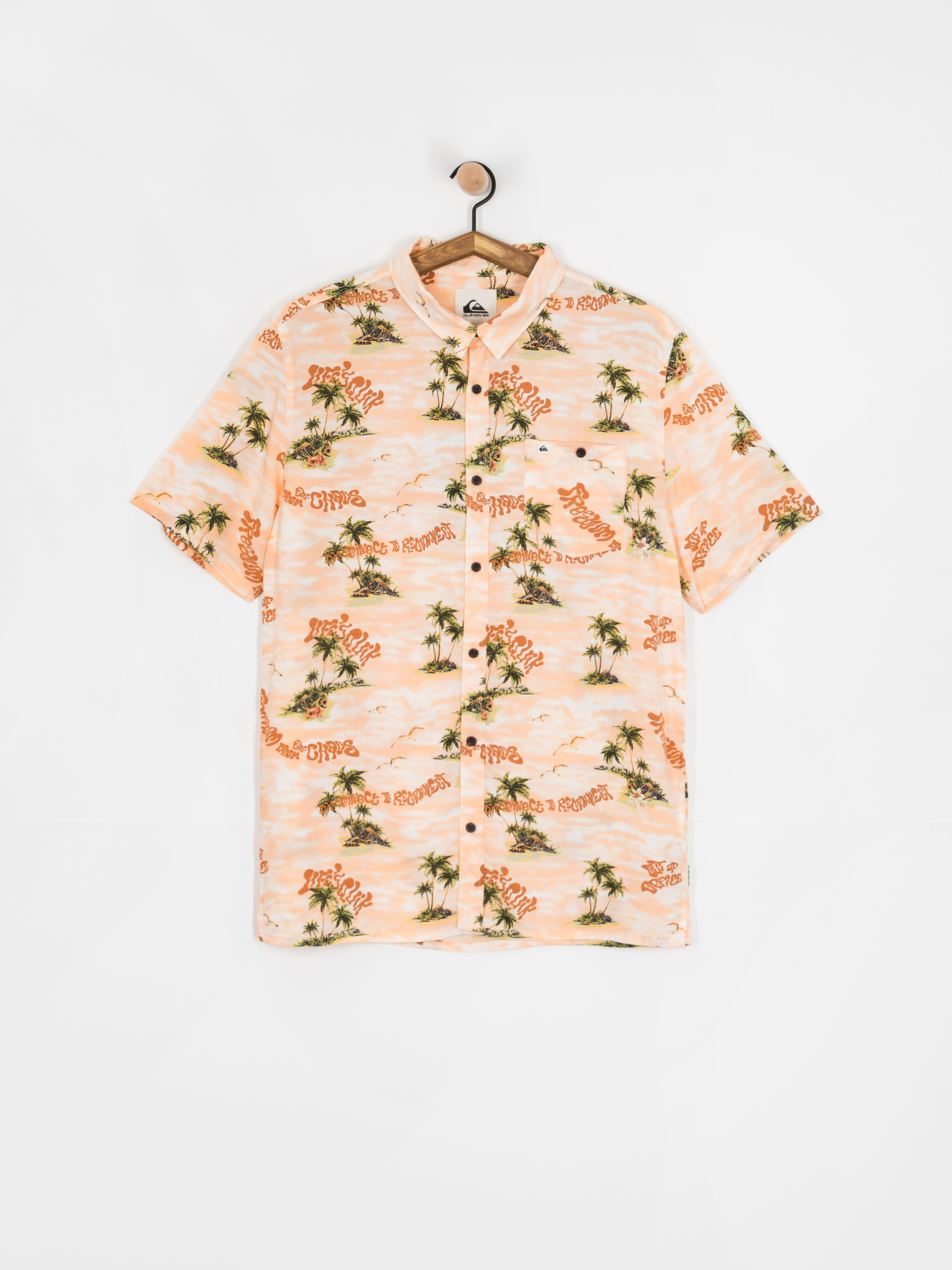 Košeľa Quiksilver Safe Paradise (peach parfait naturama)