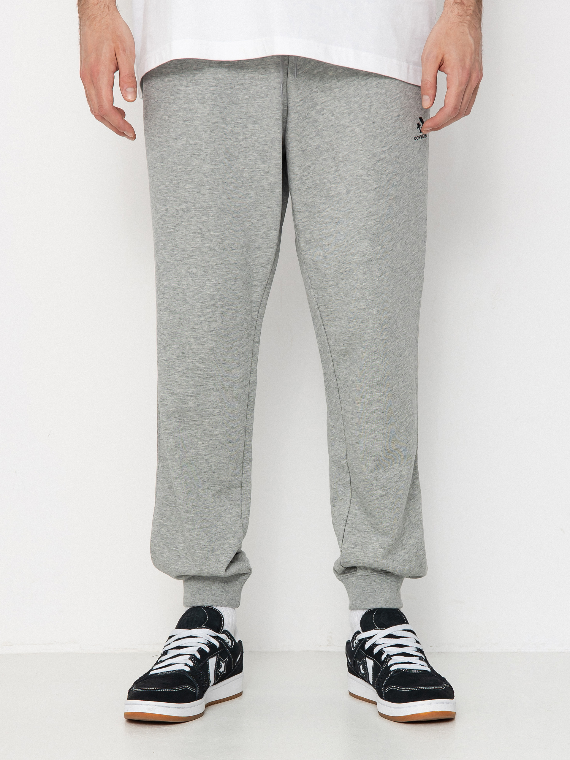 Nohavice Converse Sc Emb Classic (vintage grey heather)