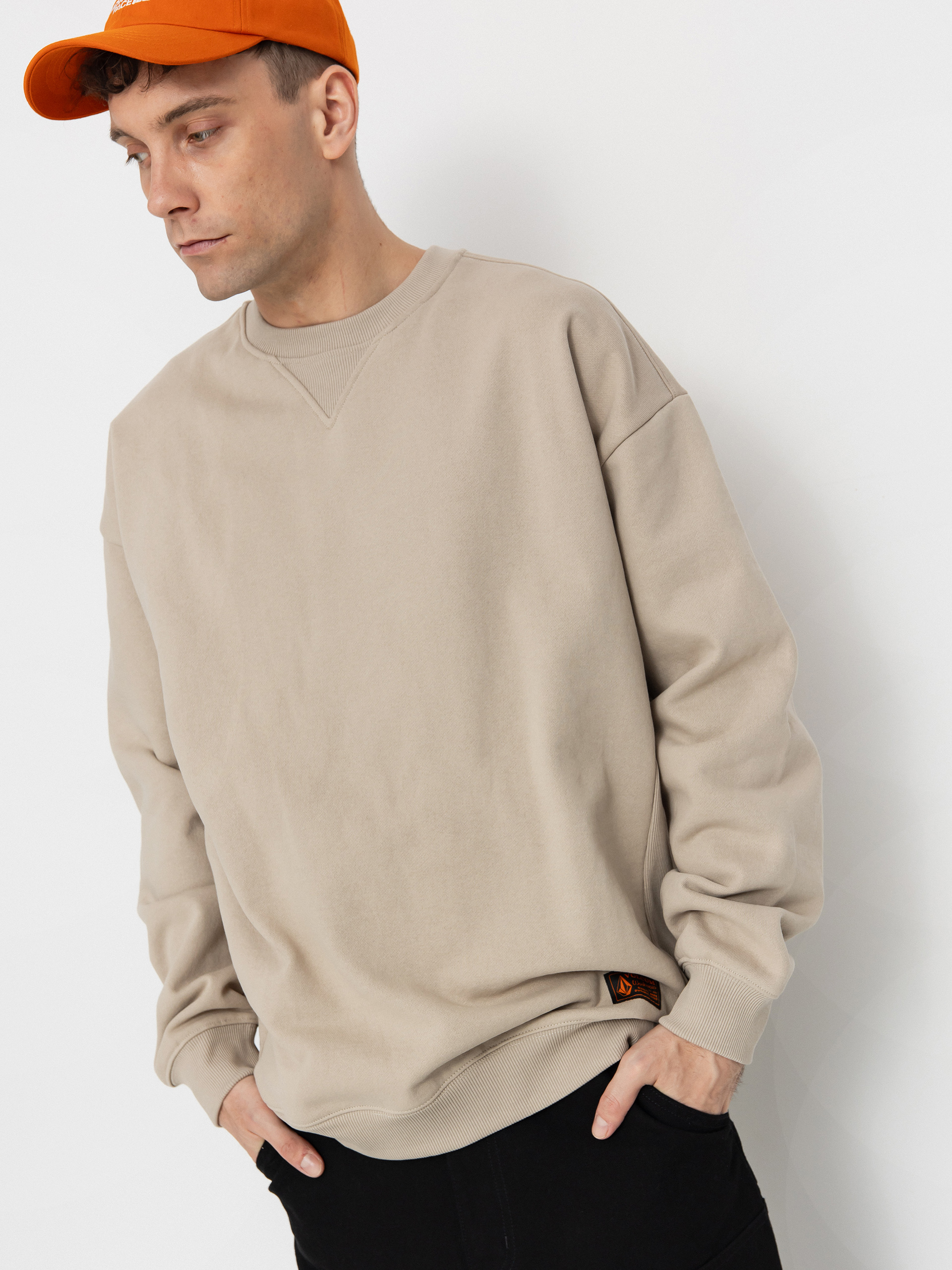 Mikina Volcom Operators Crew (light khaki)