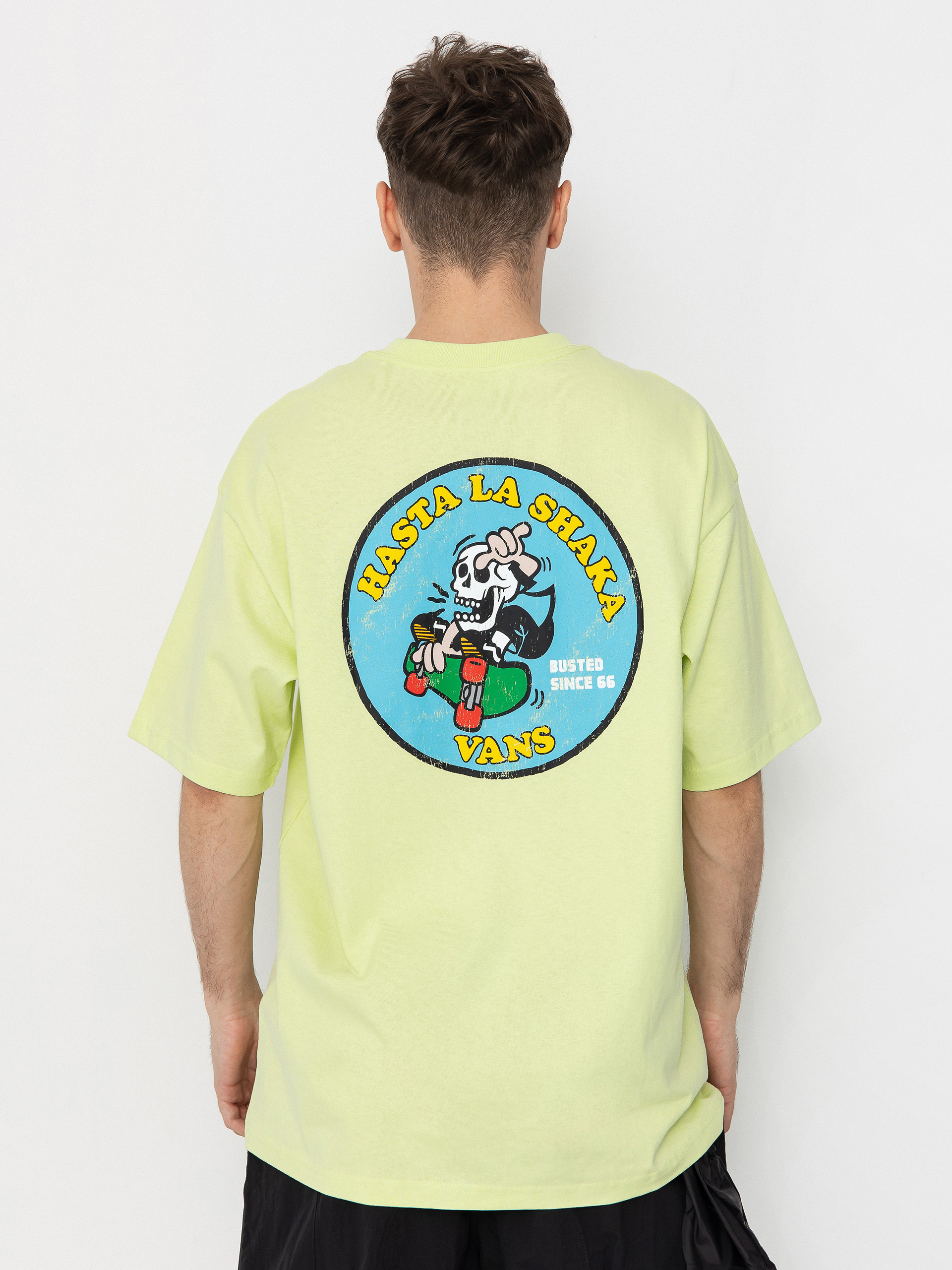 Tričko Vans Skull La Shaka Loose (shadow lime)