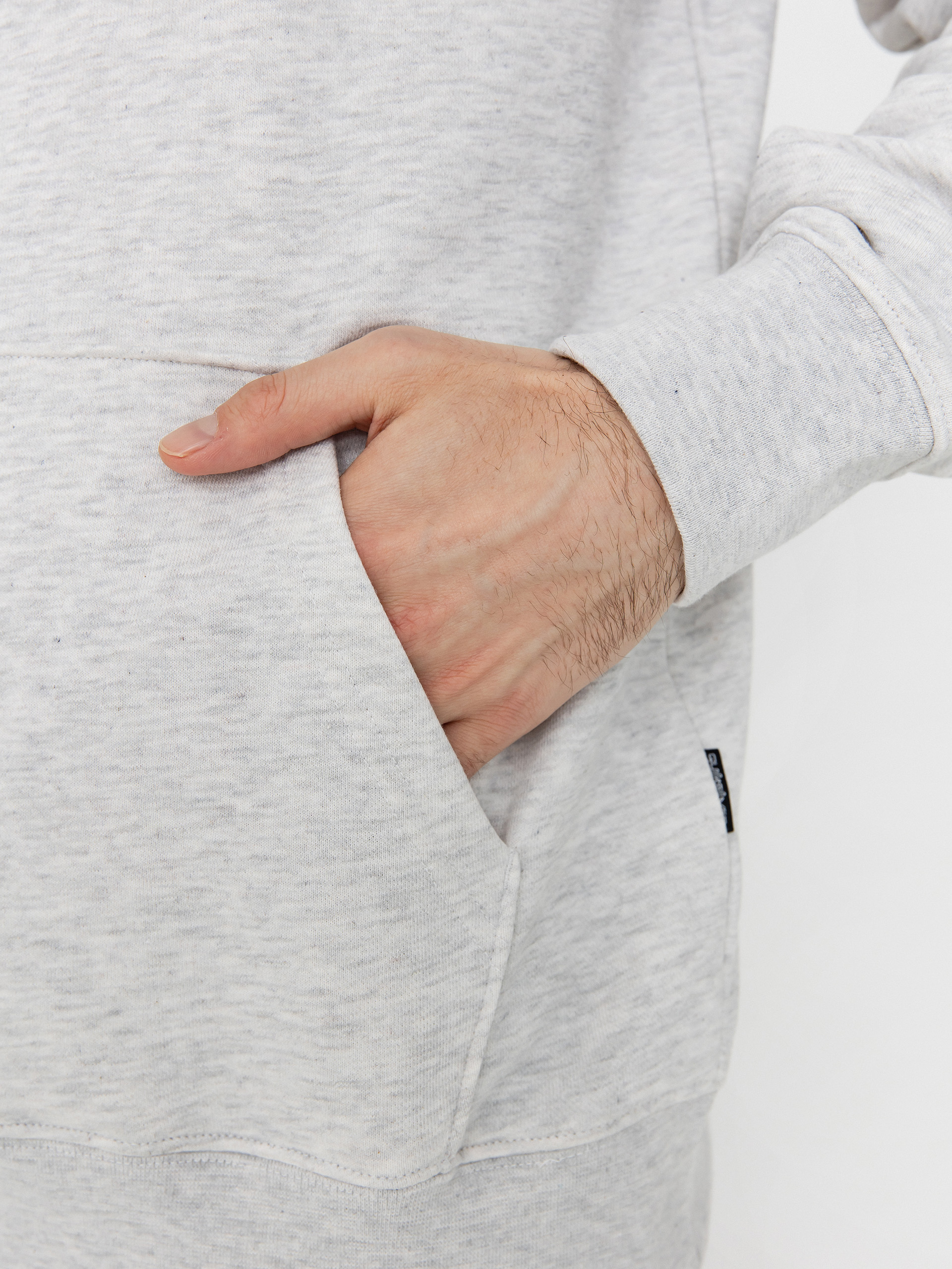 Mikina s kapucňou Quiksilver Graphic Mix HD (white marble heather)