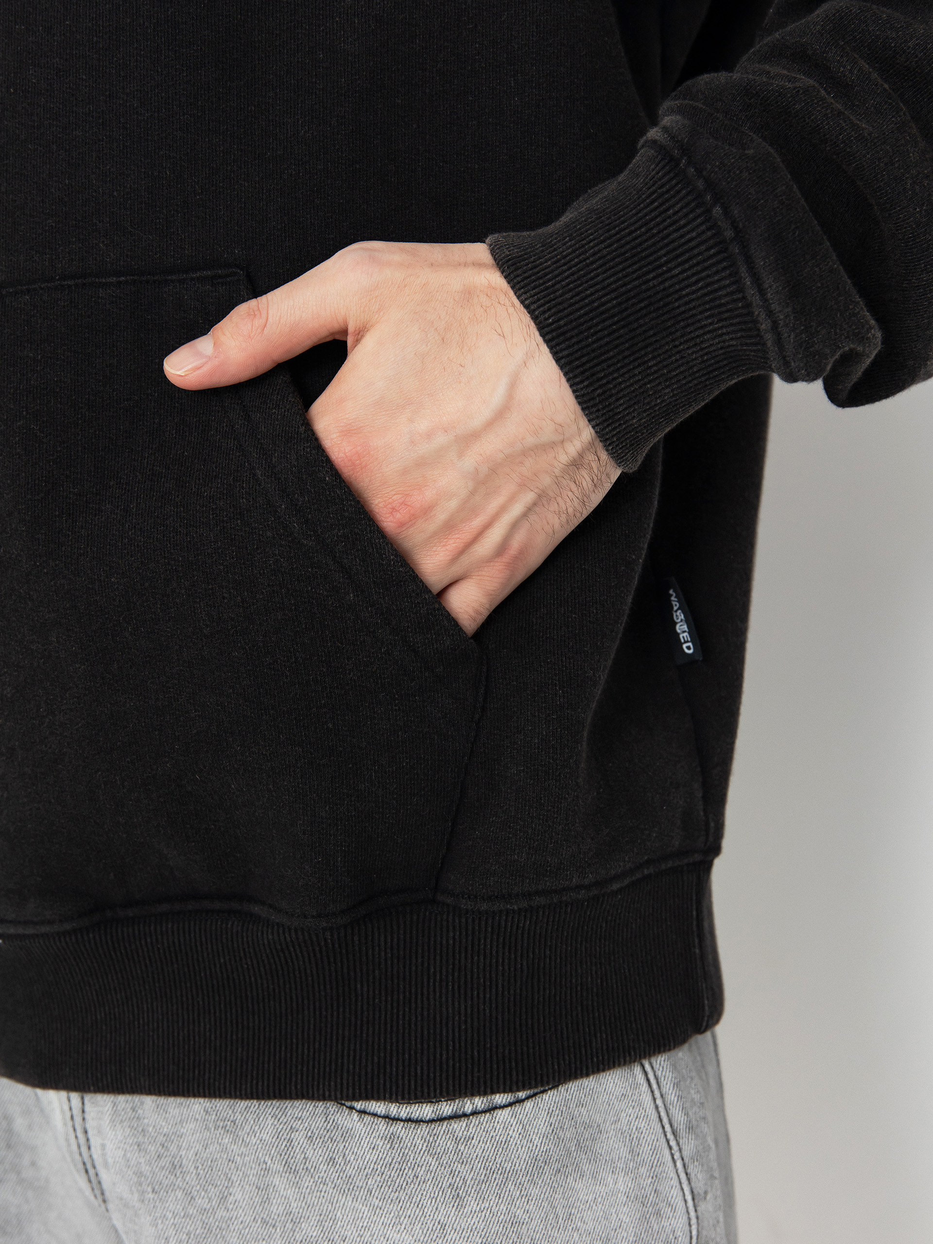 Mikina s kapucňou Wasted Paris Mirage HD (faded black)