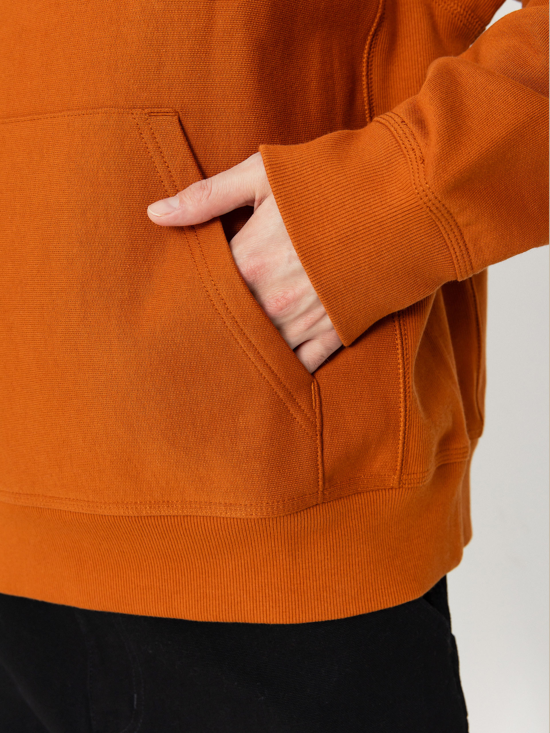 Mikina s kapucňou Carhartt WIP American Script HD (sienna)