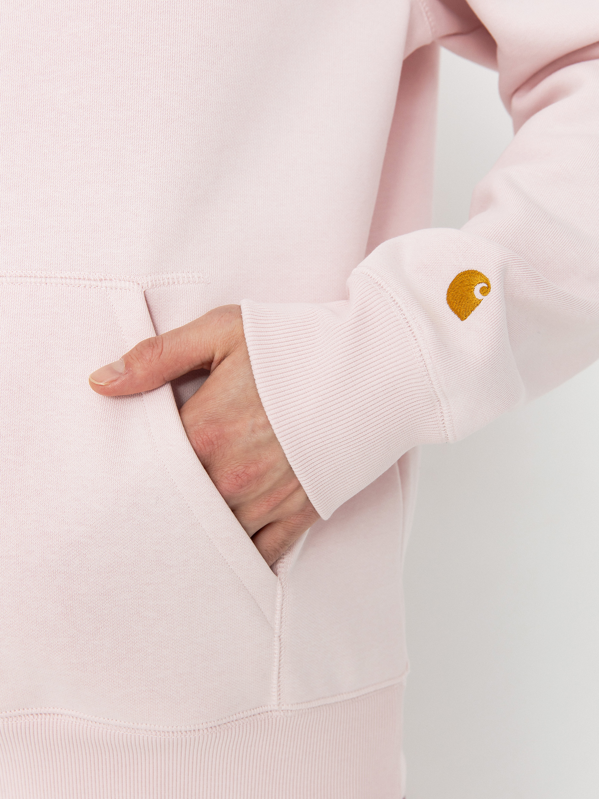 Mikina s kapucňou Carhartt WIP Chase HD (air pink/gold)