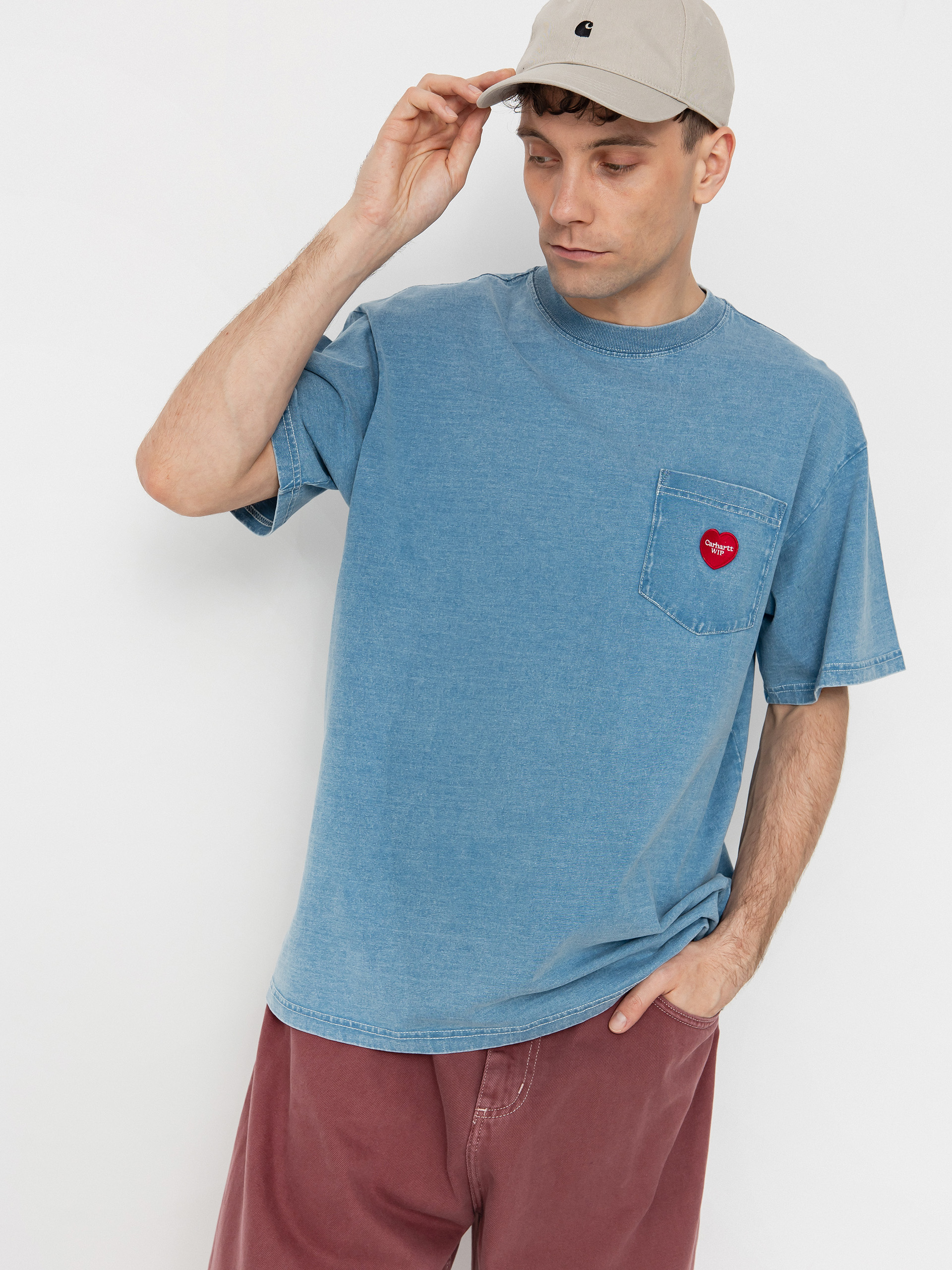 Tričko Carhartt WIP Ingo Pocket (light blue)