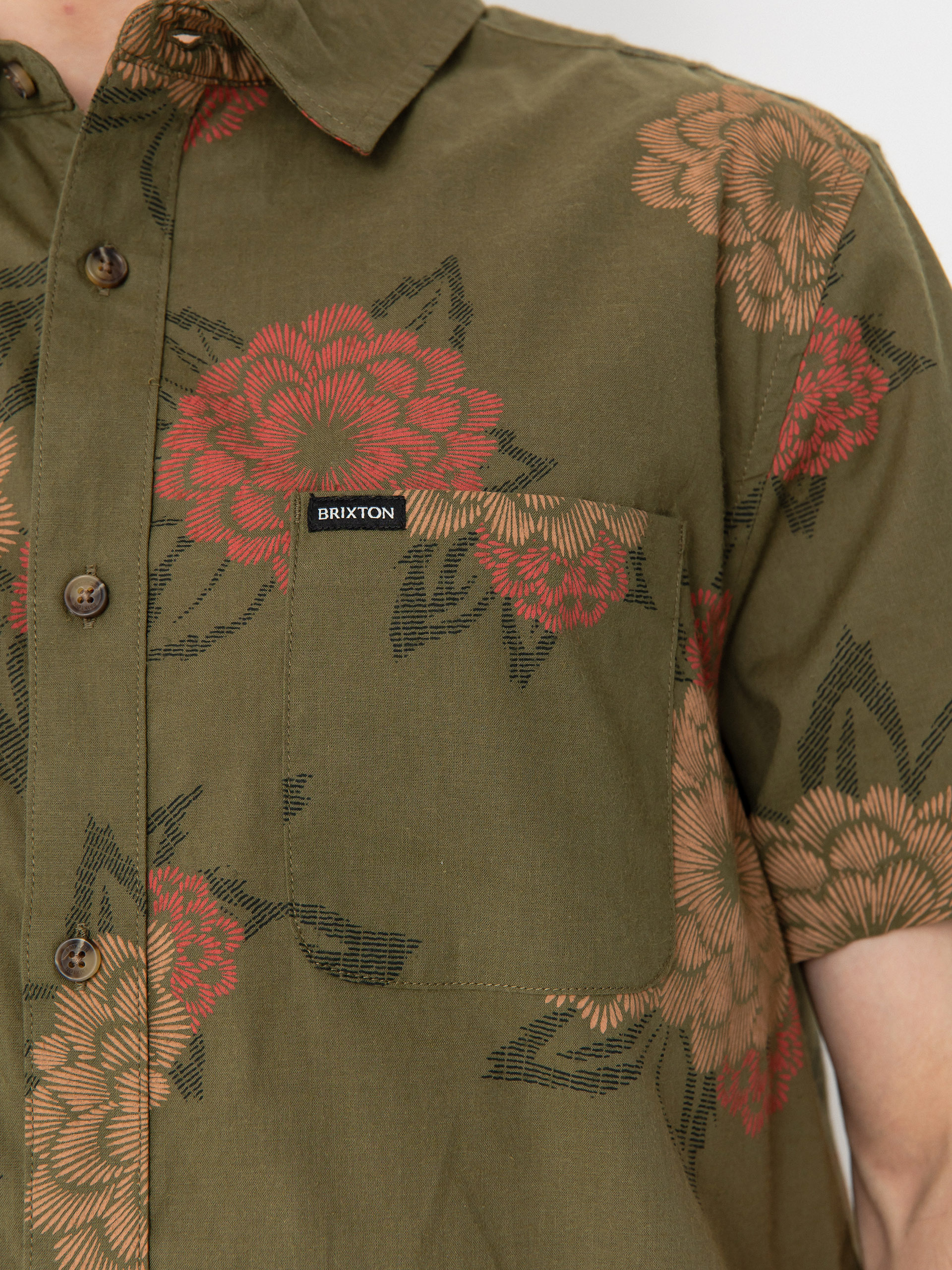 Košeľa Brixton Charter Print (ivy green/painterly floral)