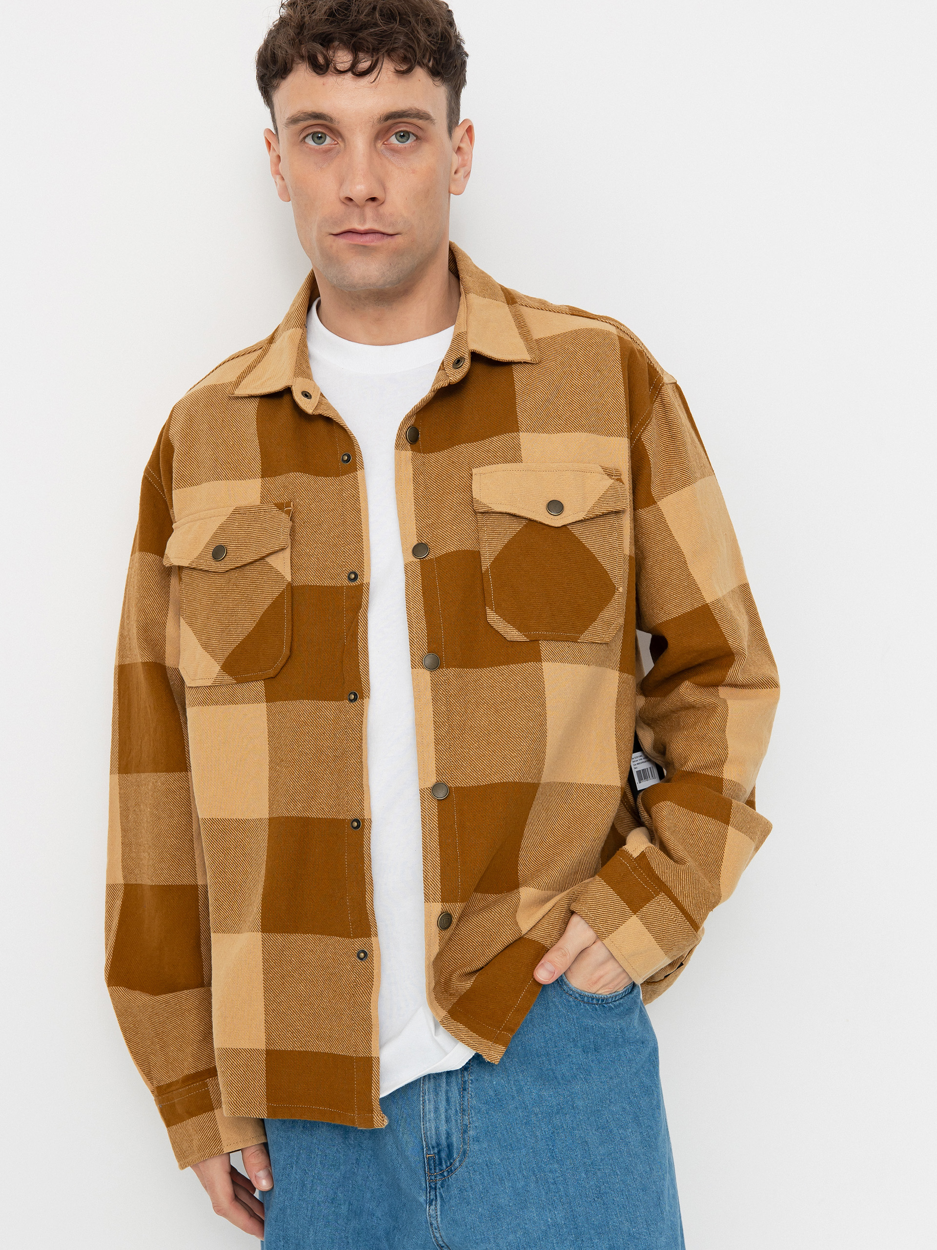 Košeľa Brixton Selden Flannel (washed copper/curry buffalo)