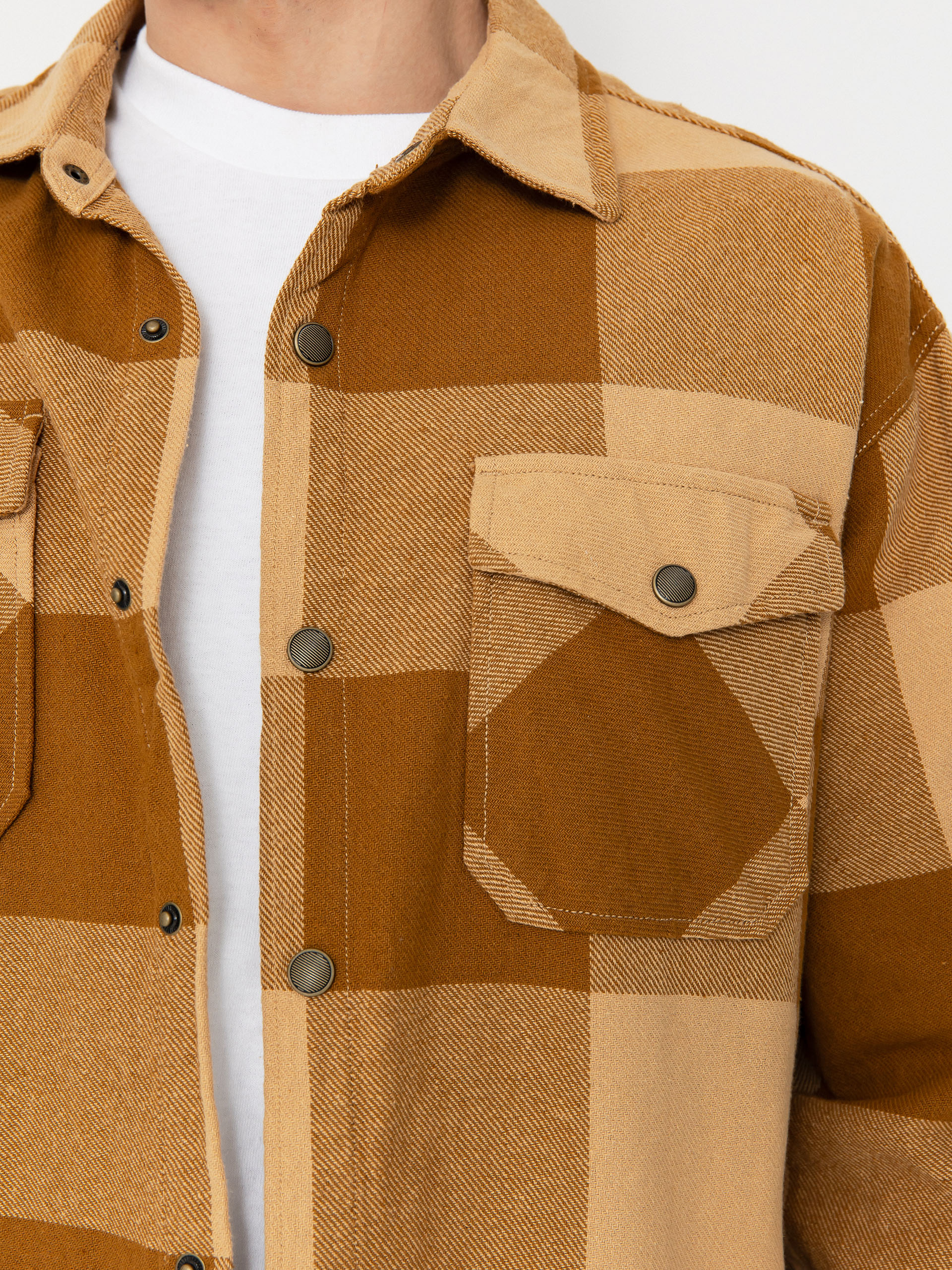 Košeľa Brixton Selden Flannel (washed copper/curry buffalo)