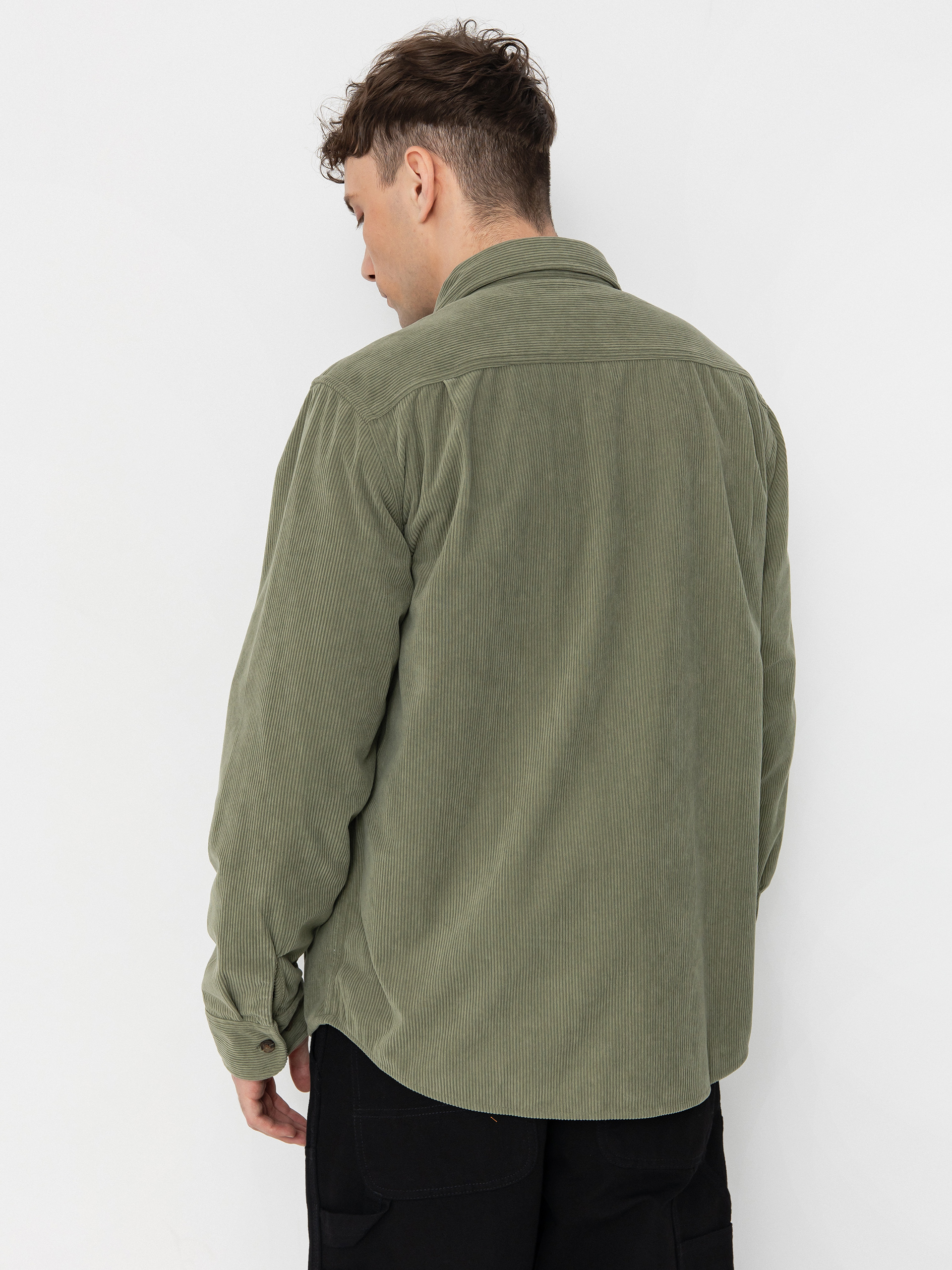 Košeľa Brixton The Field Corduroy Overshirt (military olive)