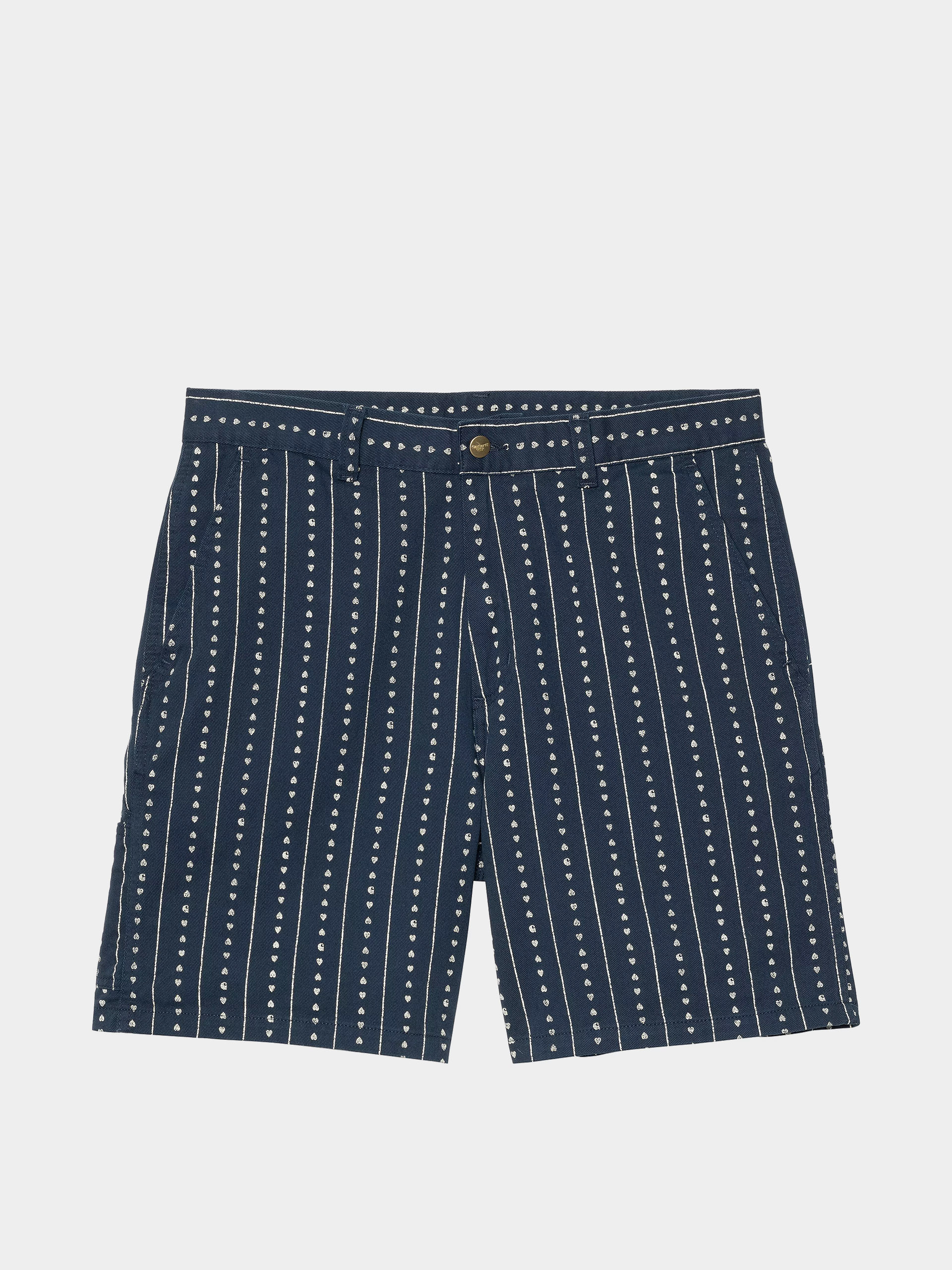 Kraťasy Carhartt WIP Drewe (heart c pinstripe/ink/natural)