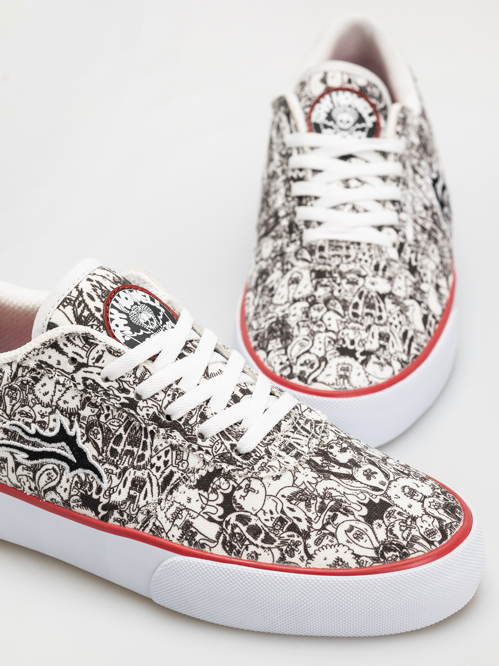 Topánky Lakai Manchester (white/canvas/print)