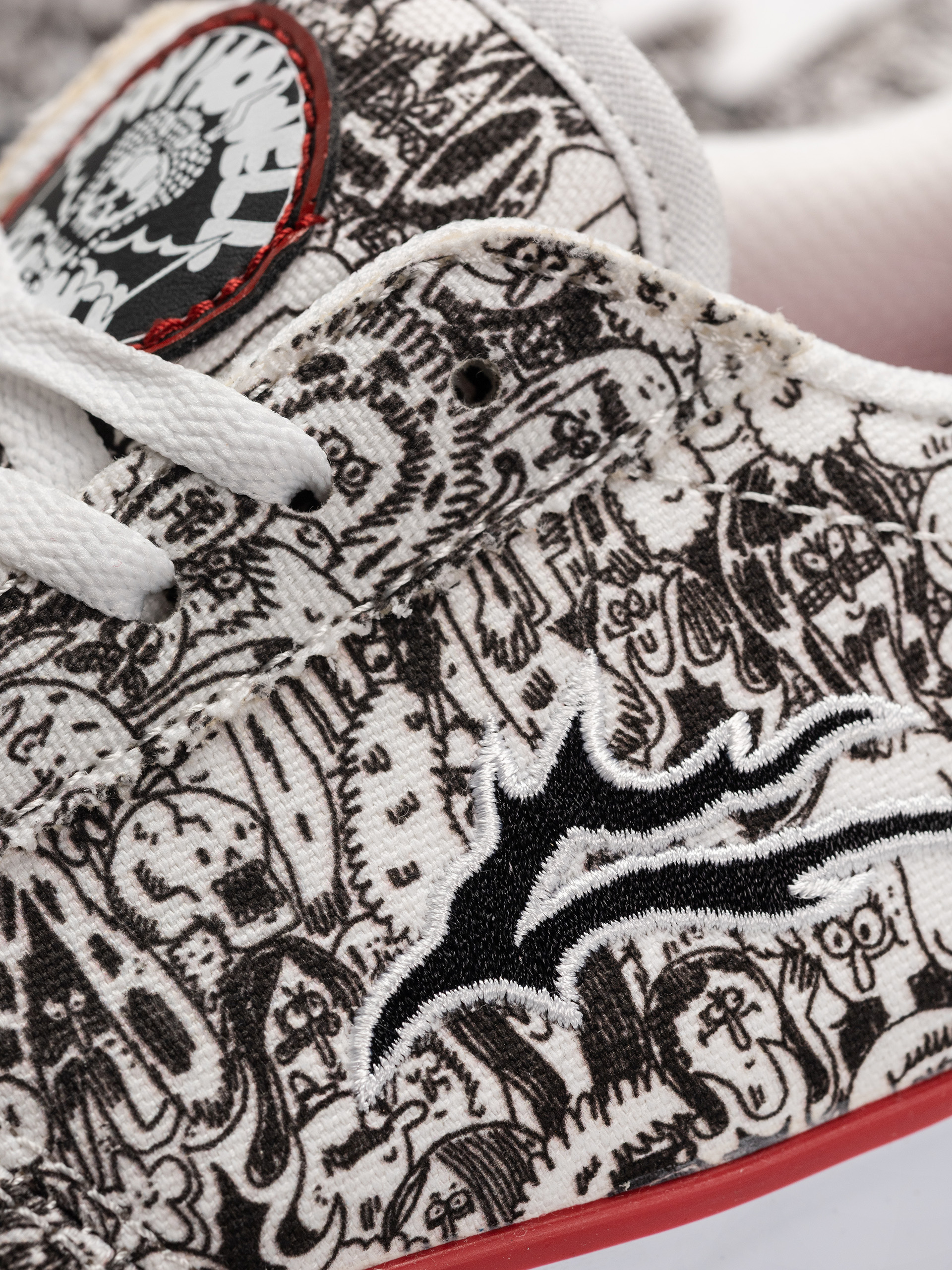 Topánky Lakai Manchester (white/canvas/print)