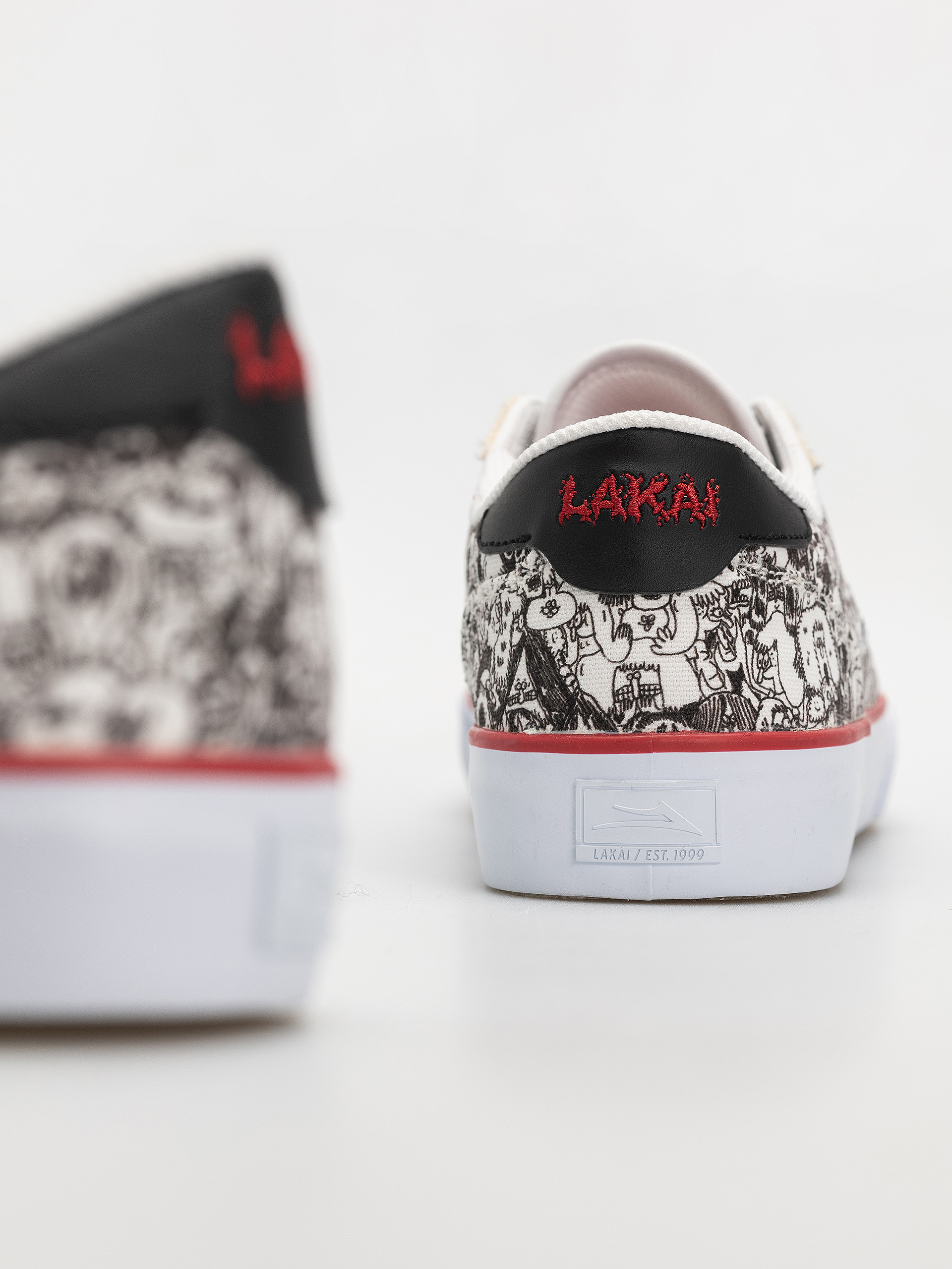 Topánky Lakai Manchester (white/canvas/print)