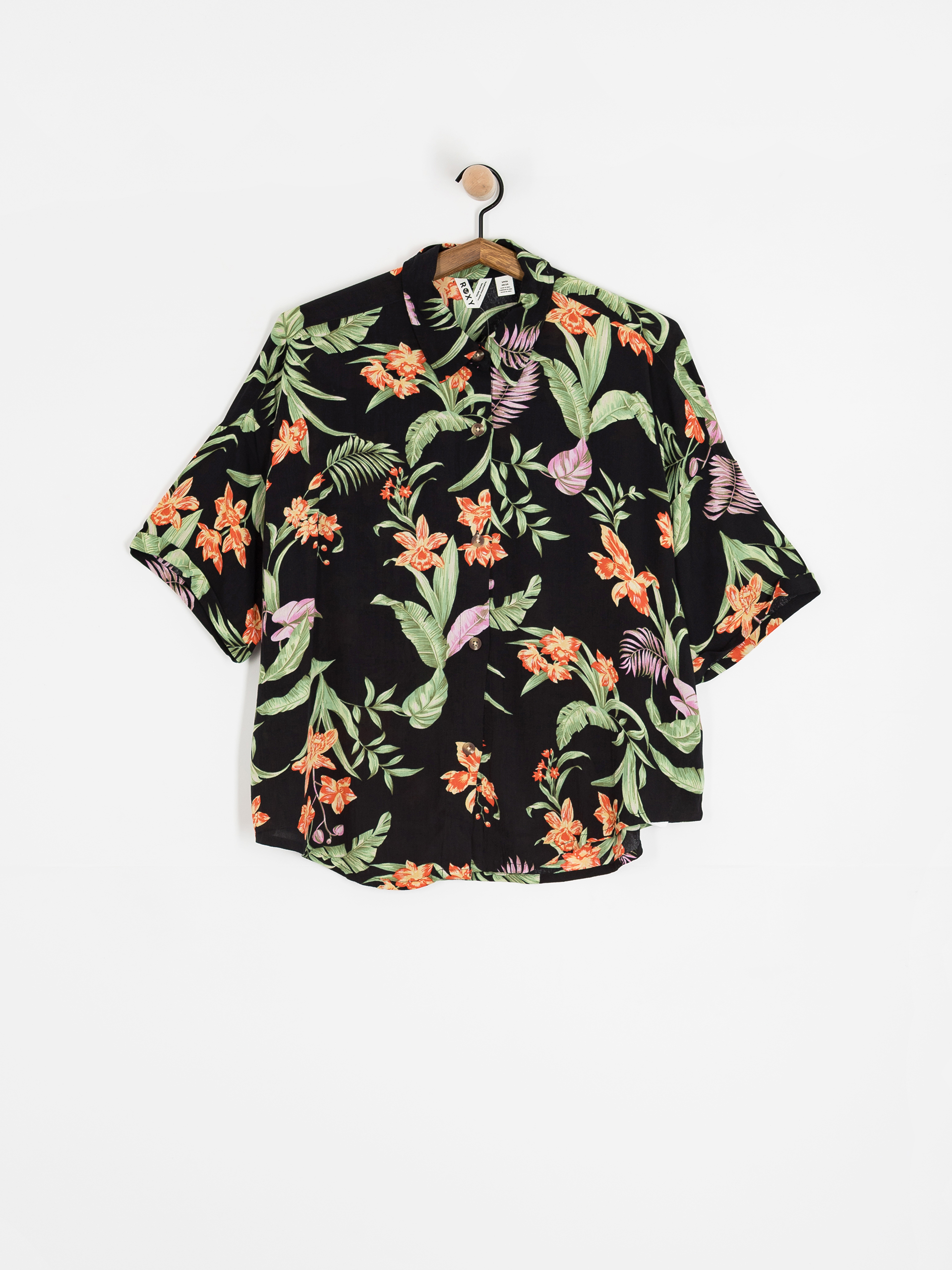 Košeľa Roxy Beach Nostalgia Crinkle Wmn (anthracite island escape)