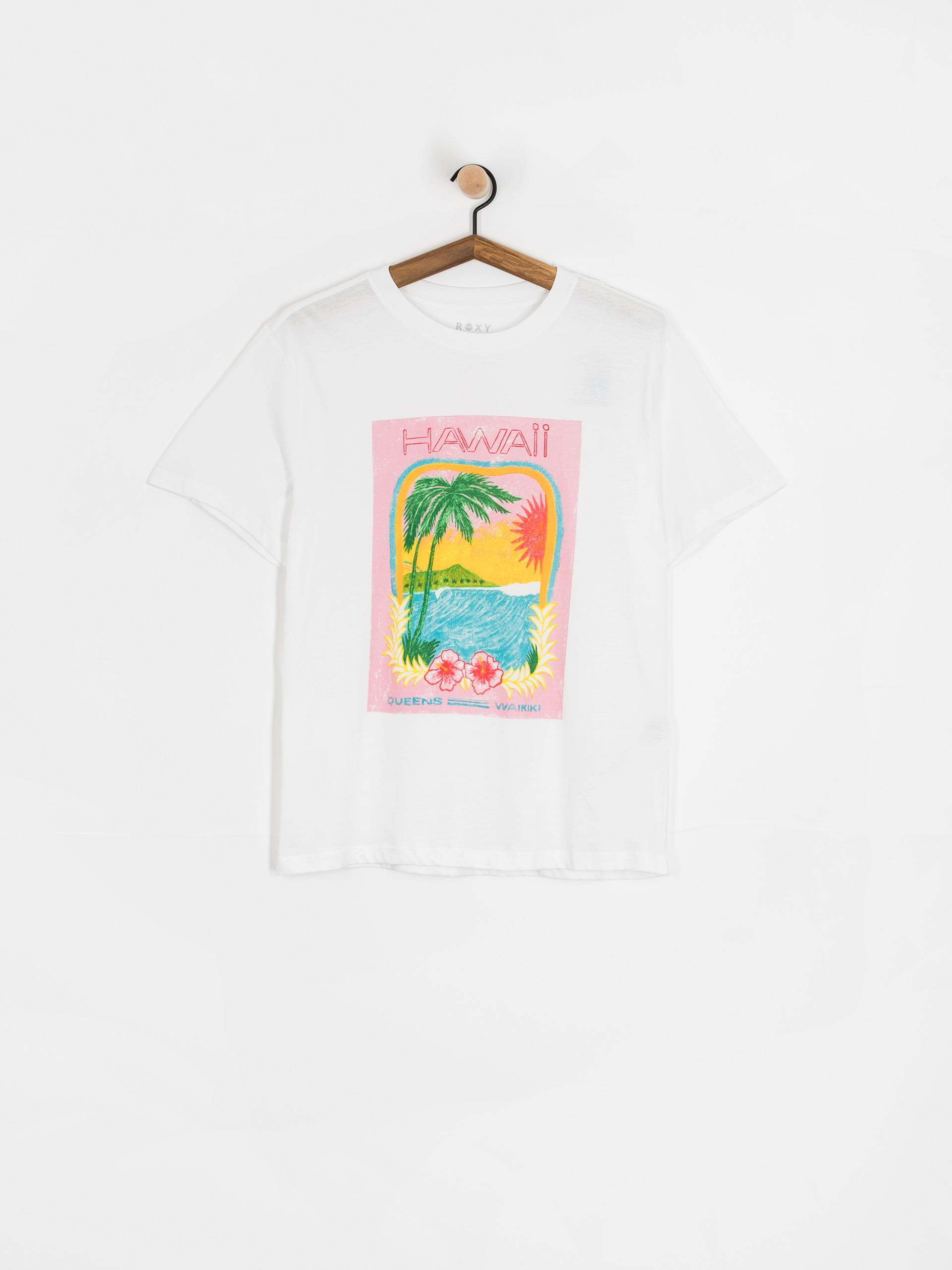 Tričko Roxy Atlas Hangloose Wmn (bright white hawaii)