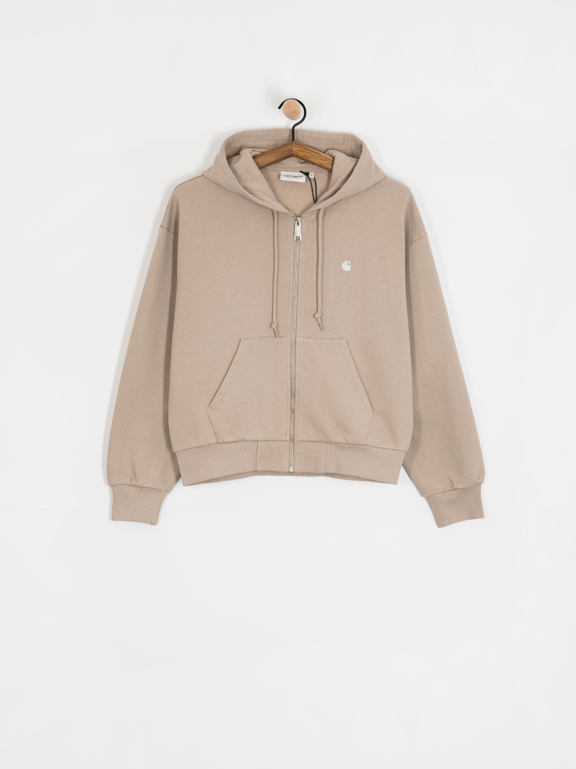 Mikina s kapucňou Carhartt WIP Casey ZHD Wmn (dusky beige/silver)