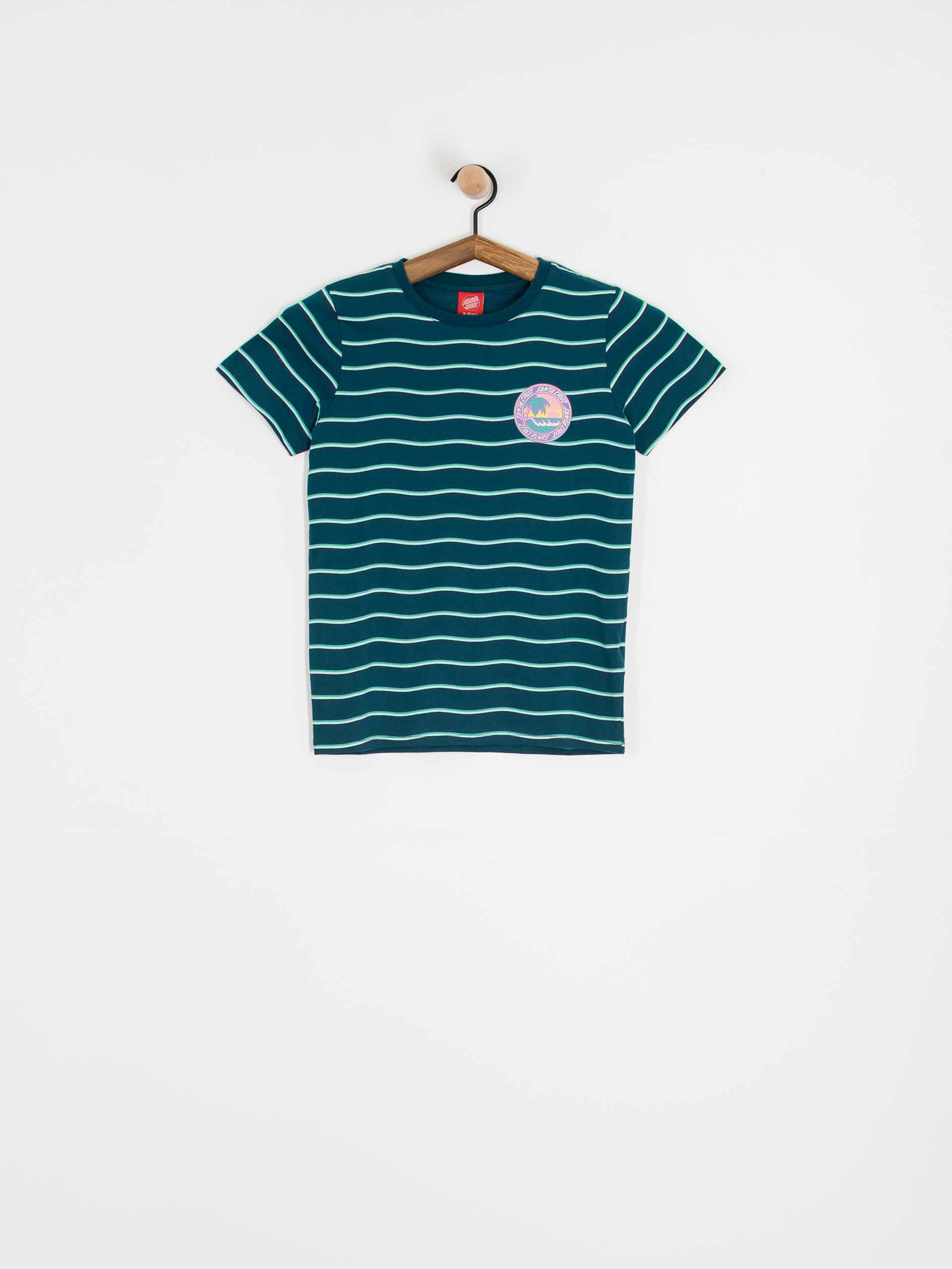 Tričko Santa Cruz Paradise Break JR (tidal teal wave stripe)