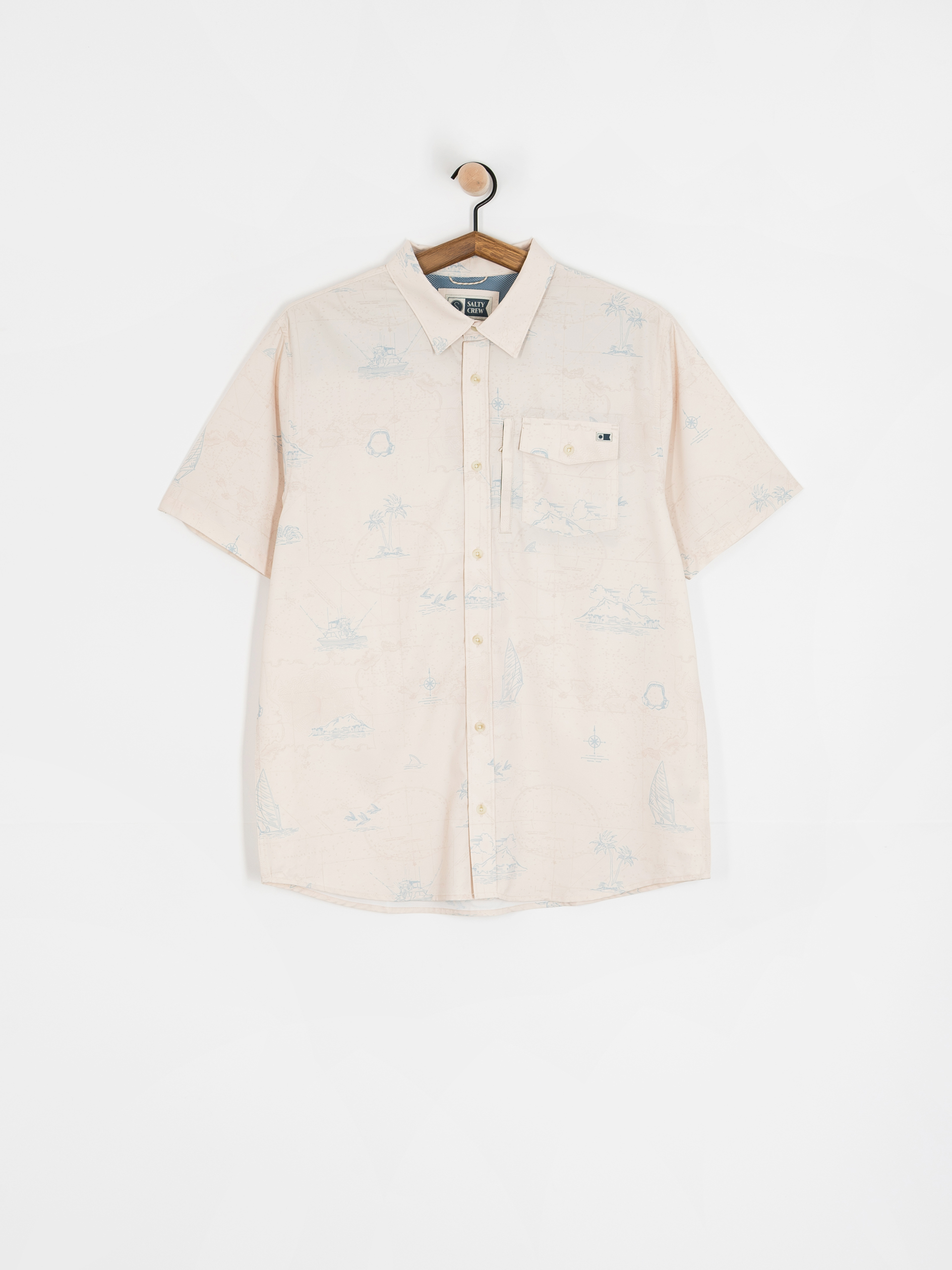 Košeľa Salty Crew Helmsman Uv Button Up (oyster)