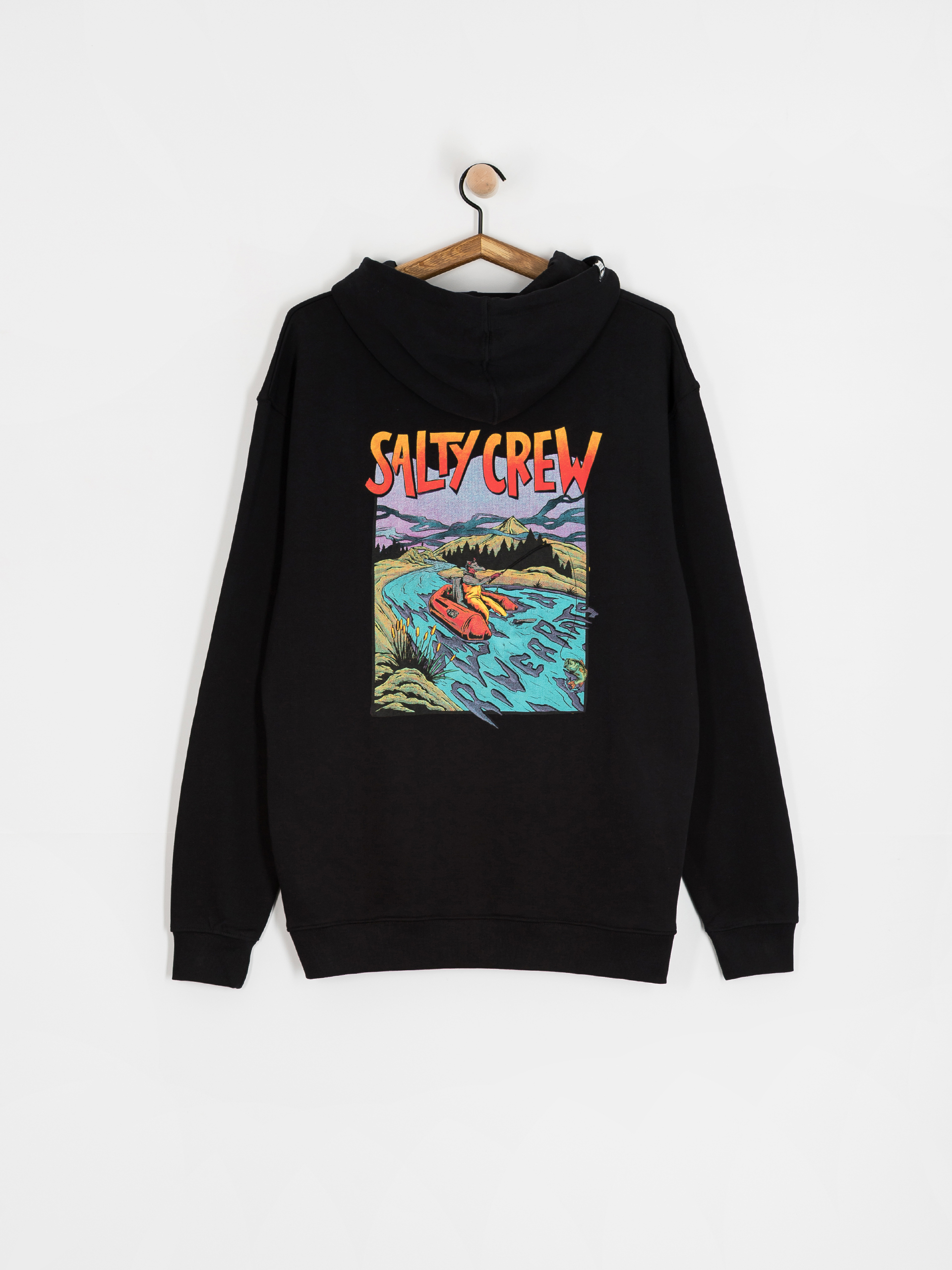 Mikina s kapucňou Salty Crew River Rats HD (black)