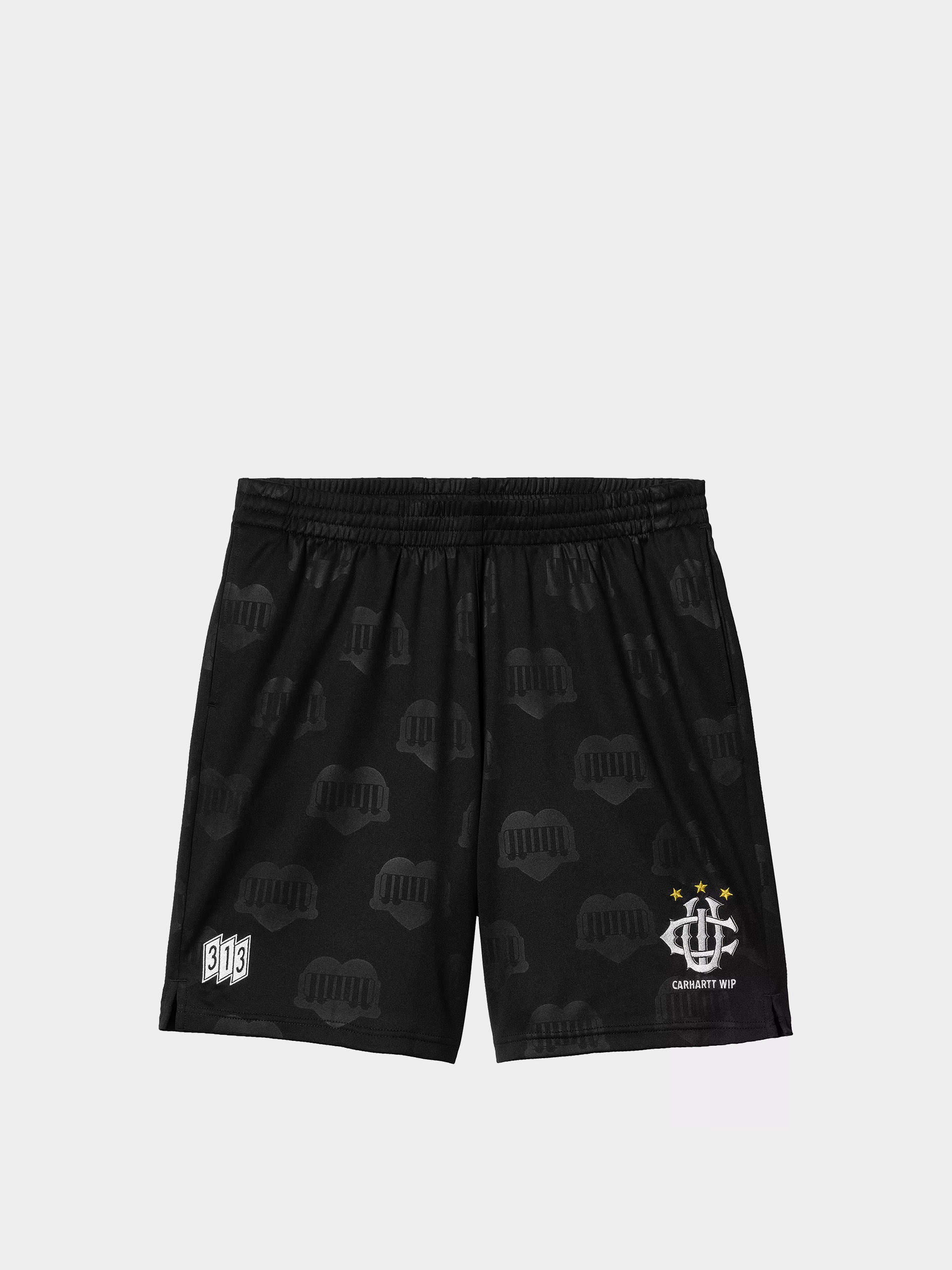 Kraťasy Carhartt WIP Hartts Football (heart train jacquard/black)