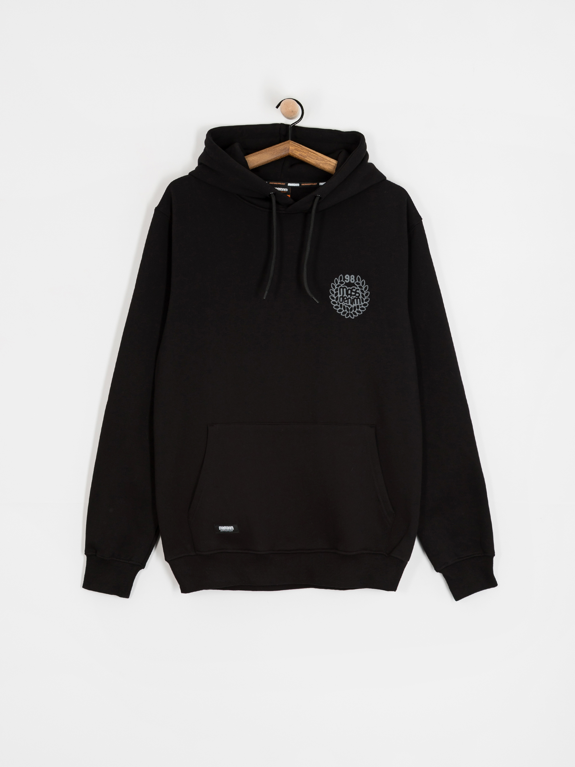 Mikina s kapucňou MassDnm Base Back HD (black)