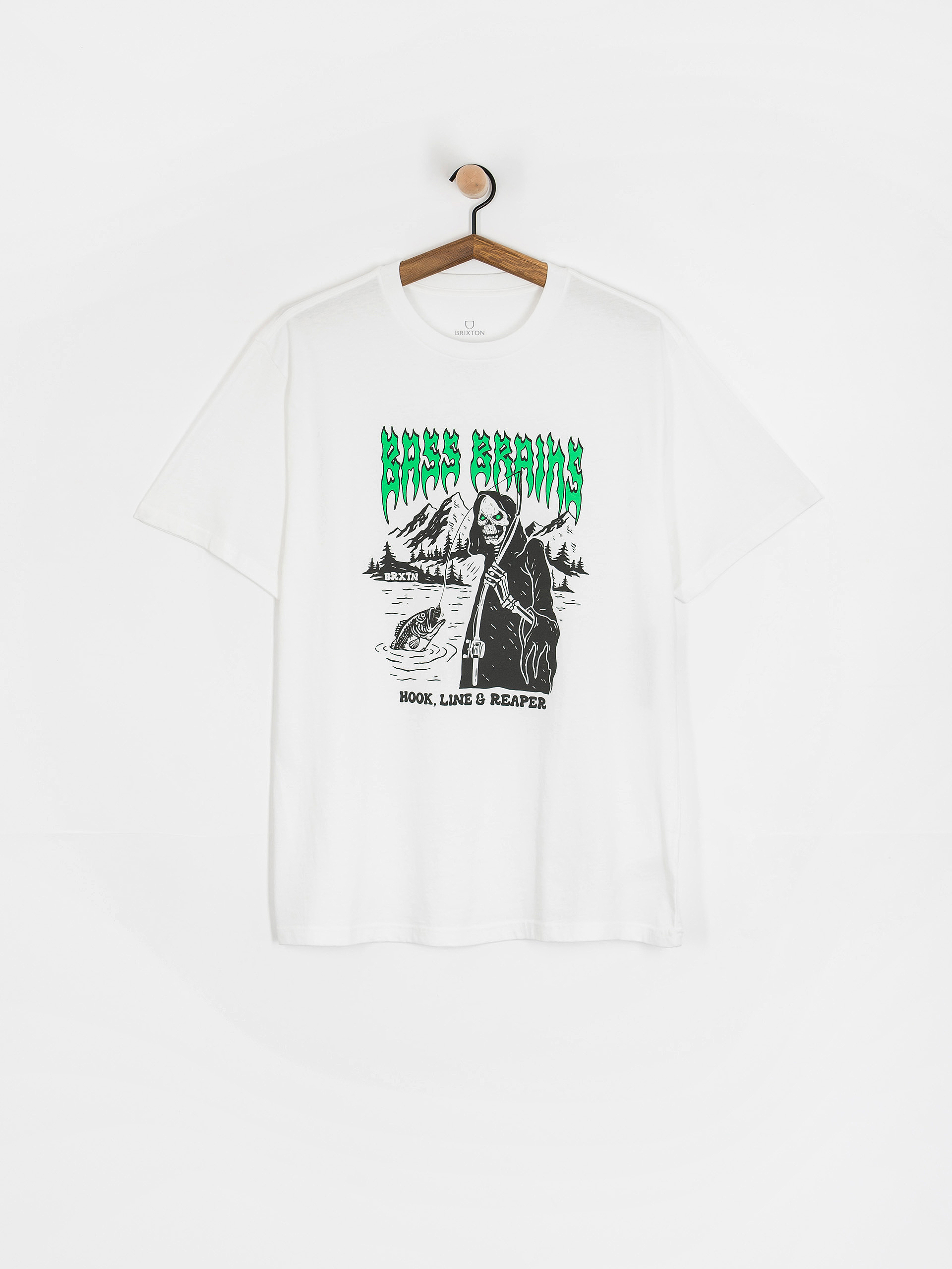 Tričko Brixton Bass Brains Reaper (white)