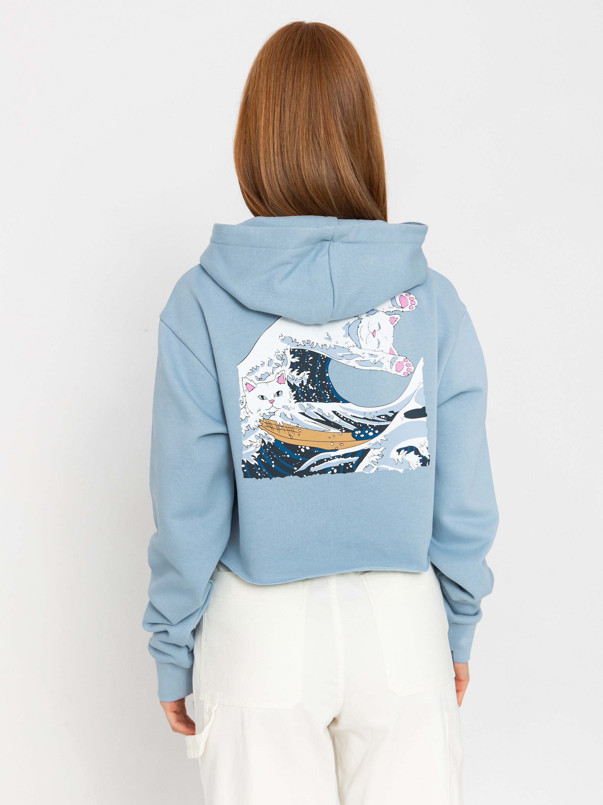 Mikina s kapucňou RipNDip Great Wave HD Wmn (powder blue)
