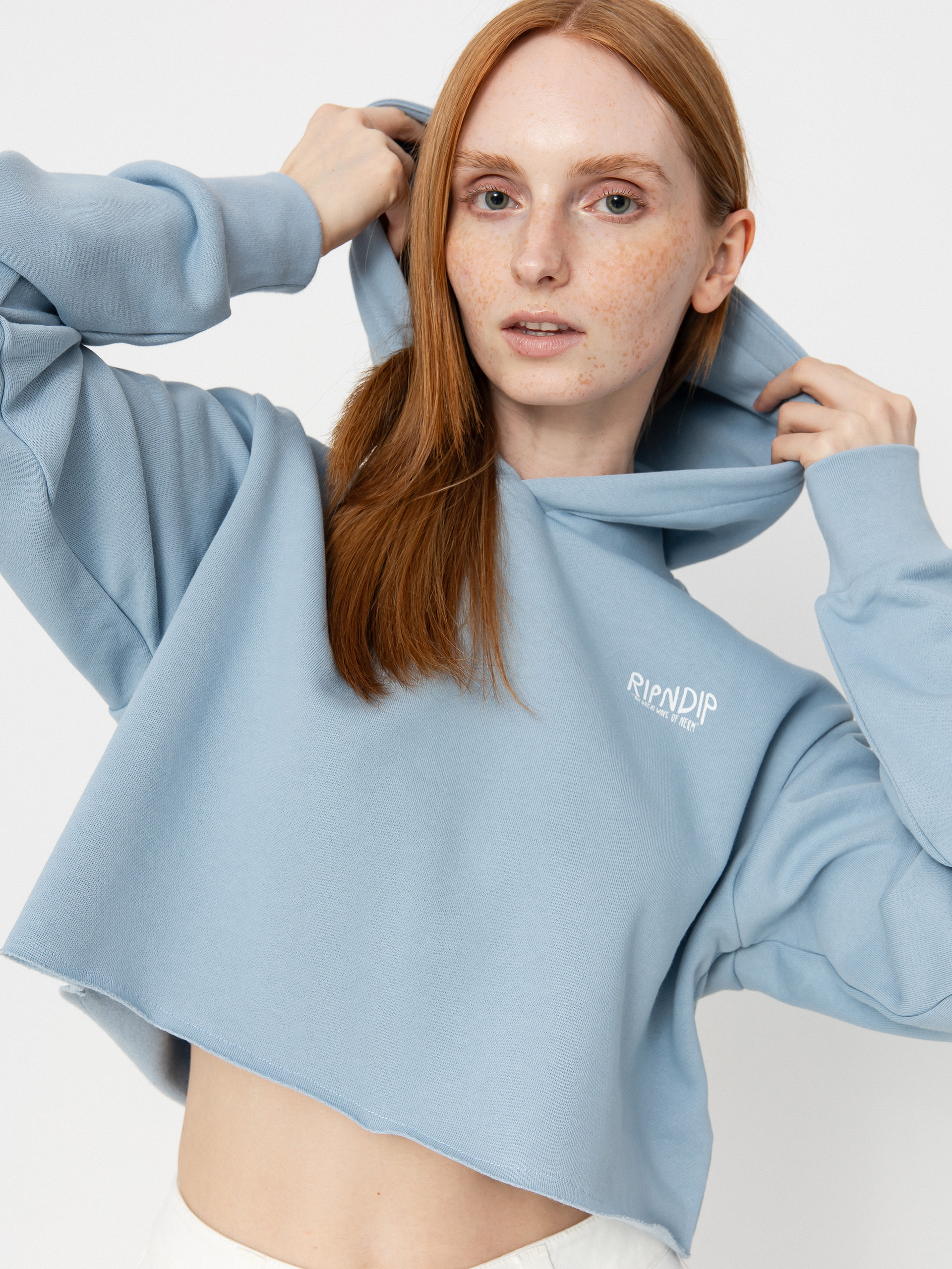 Mikina s kapucňou RipNDip Great Wave HD Wmn (powder blue)
