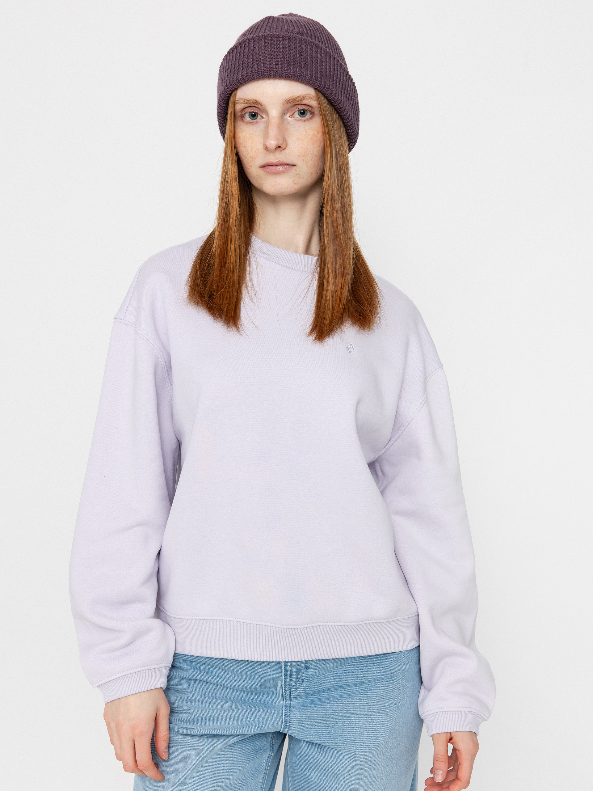 Mikina Volcom Stone Heart Up Crew Wmn (dusty lavender)