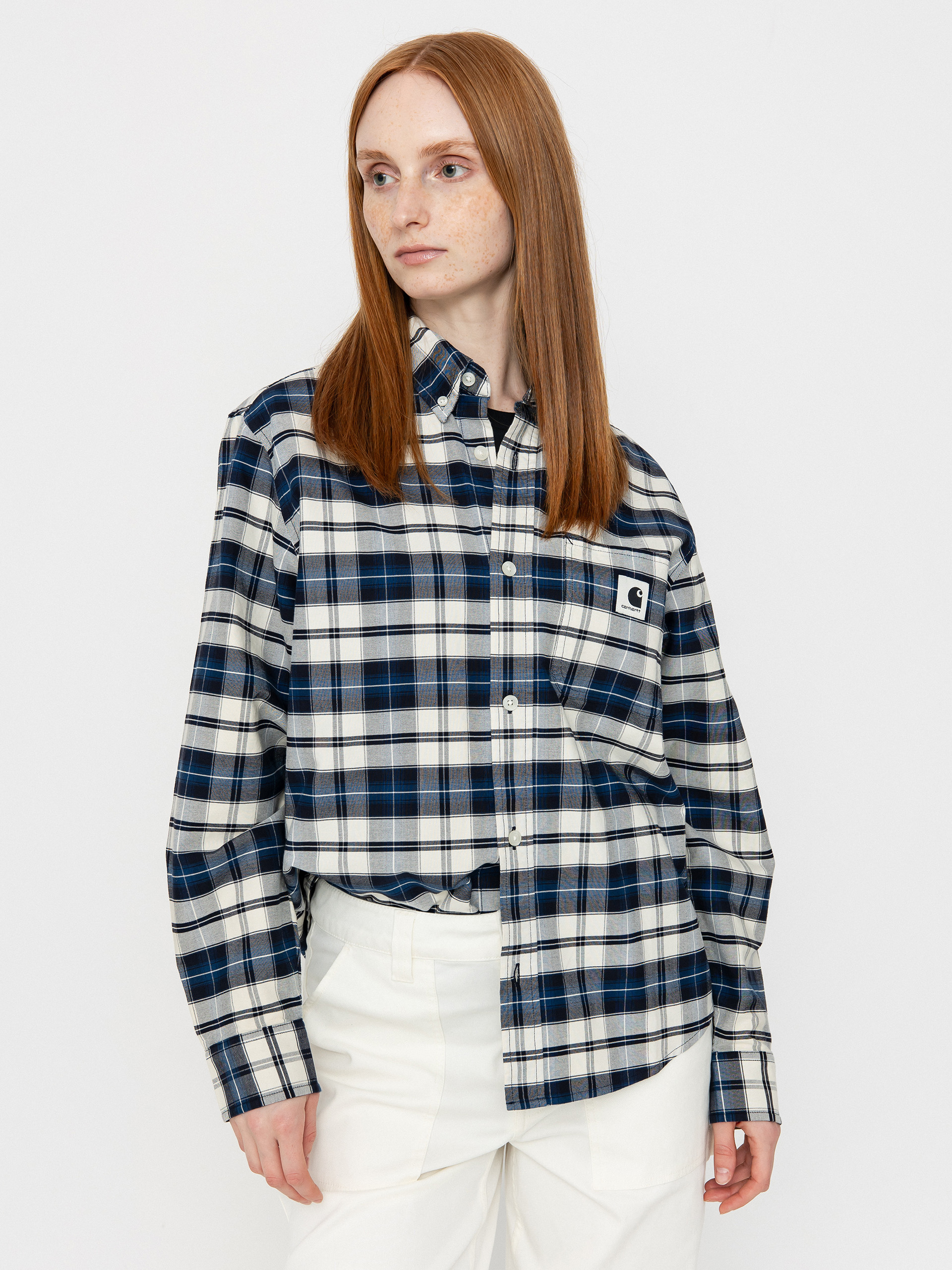 Košeľa Carhartt WIP Tarbell Wmn (tarbell check/dark navy/white)