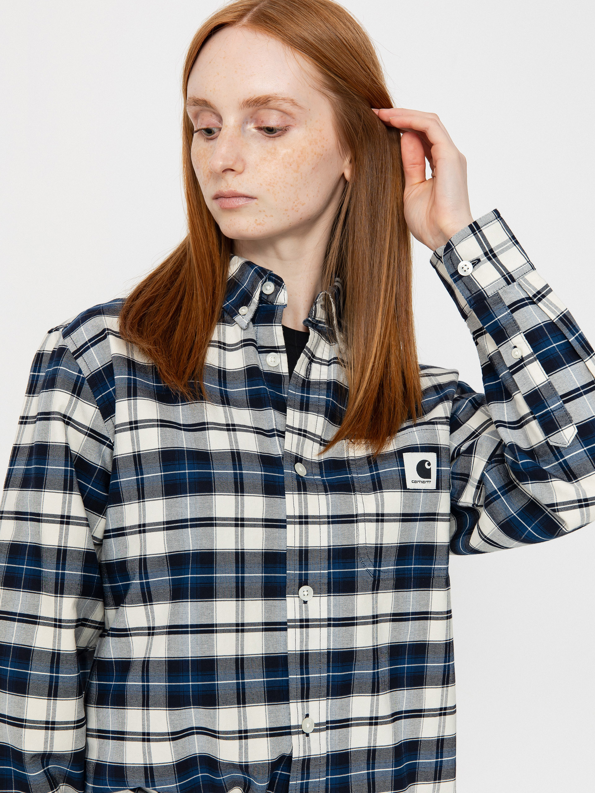 Košeľa Carhartt WIP Tarbell Wmn (tarbell check/dark navy/white)