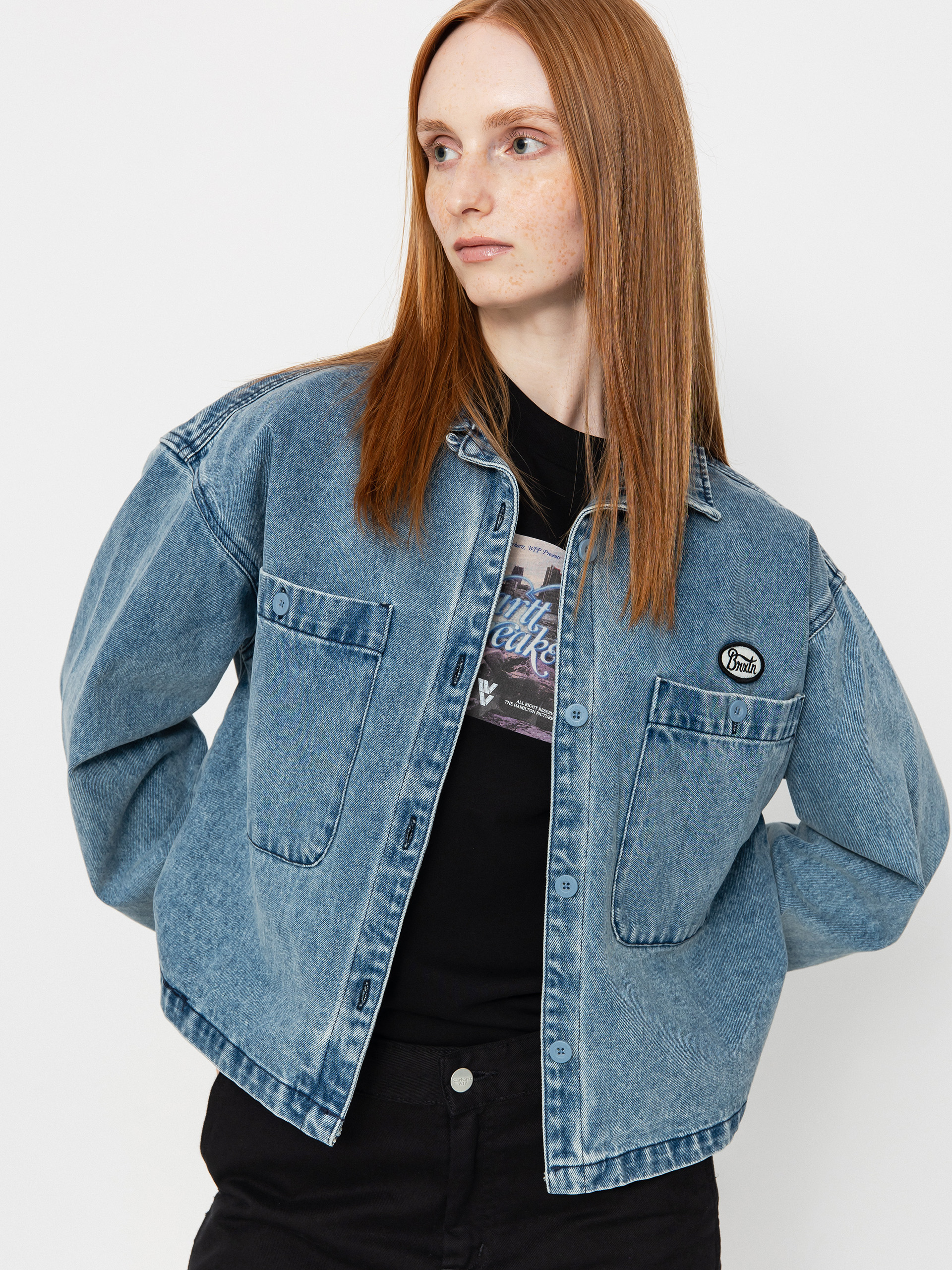 Košeľa Brixton Utopia Overshirt Wmn (lt denim)