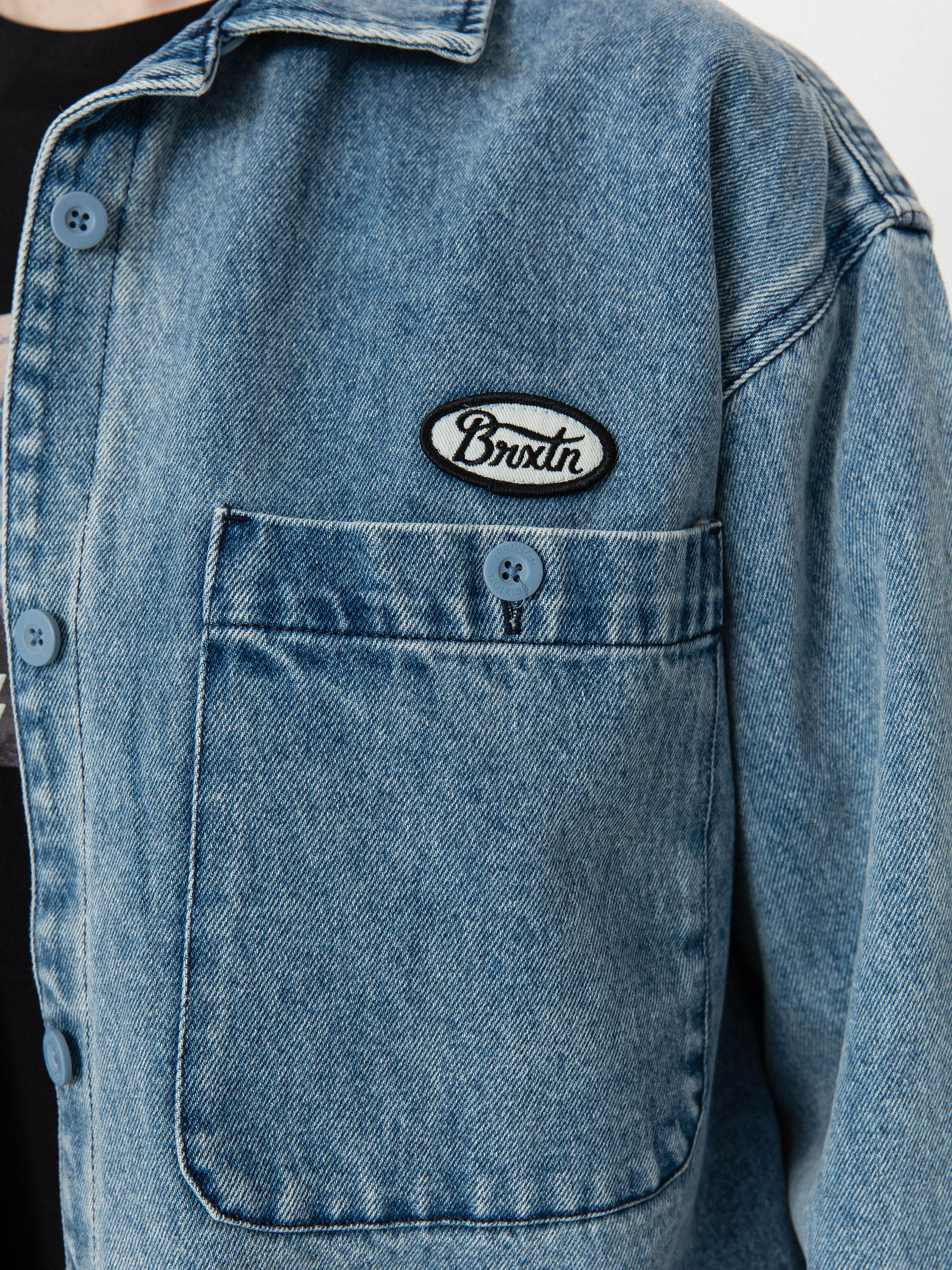 Košeľa Brixton Utopia Overshirt Wmn (lt denim)