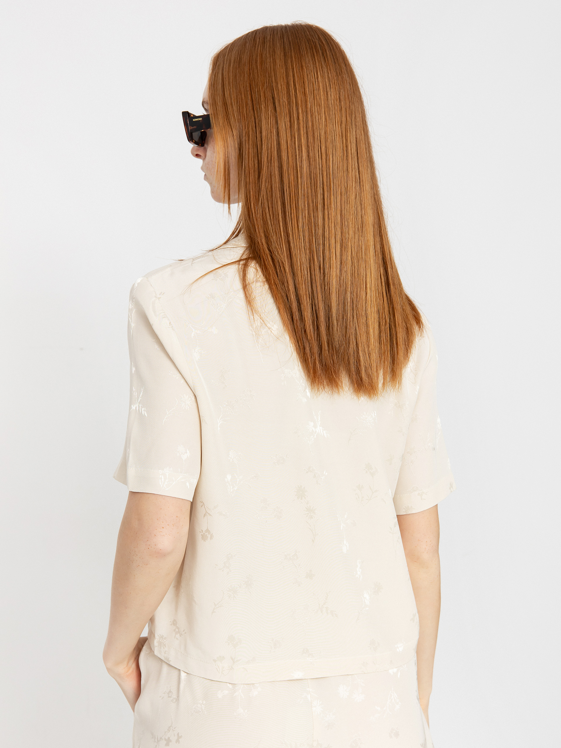 Košeľa Brixton Silky Jacquard Button Down Wmn (whitecap floral jacquard)