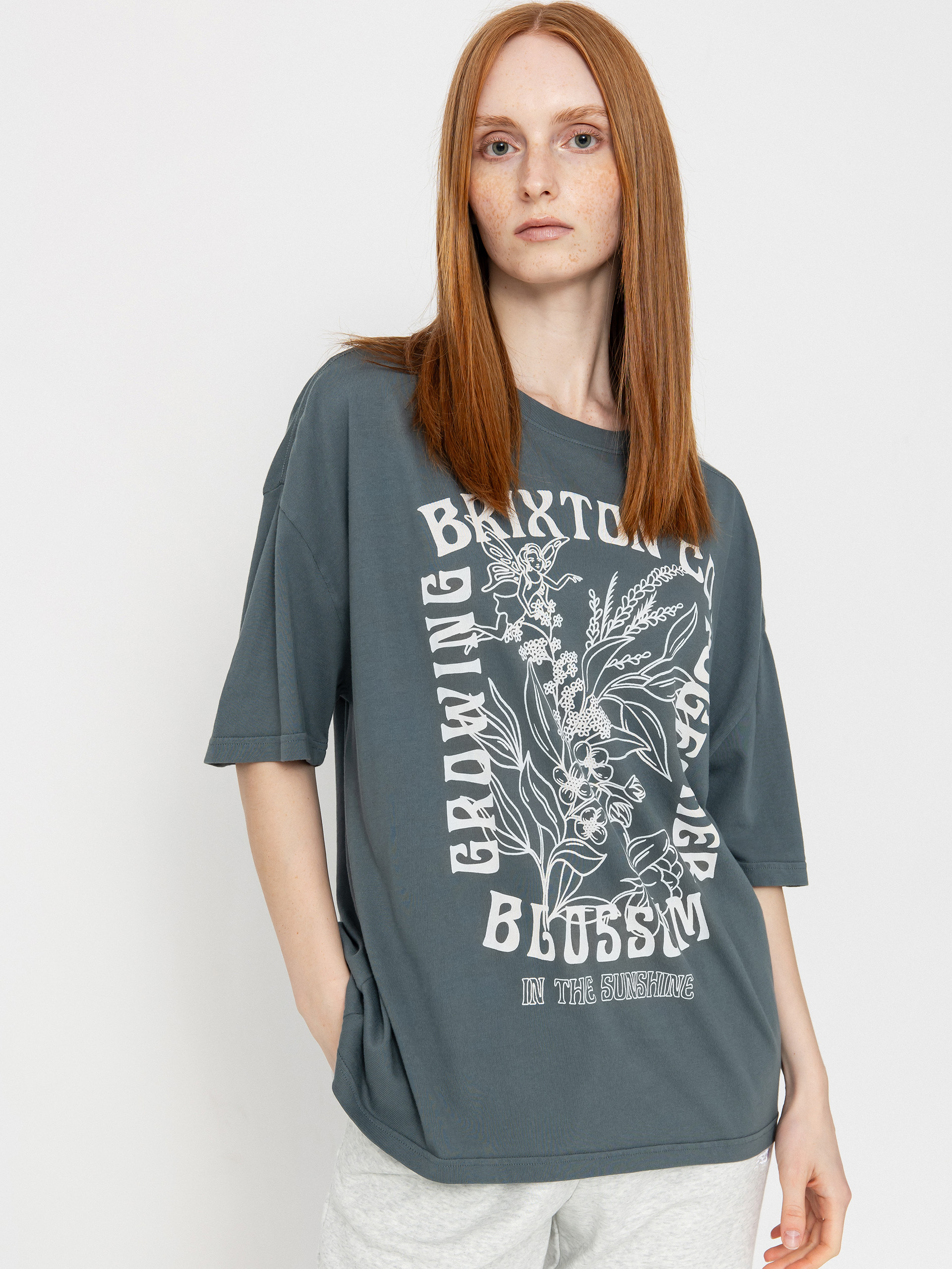 Tričko Brixton Bloom Oversized Boyfriend Wmn (basalt)